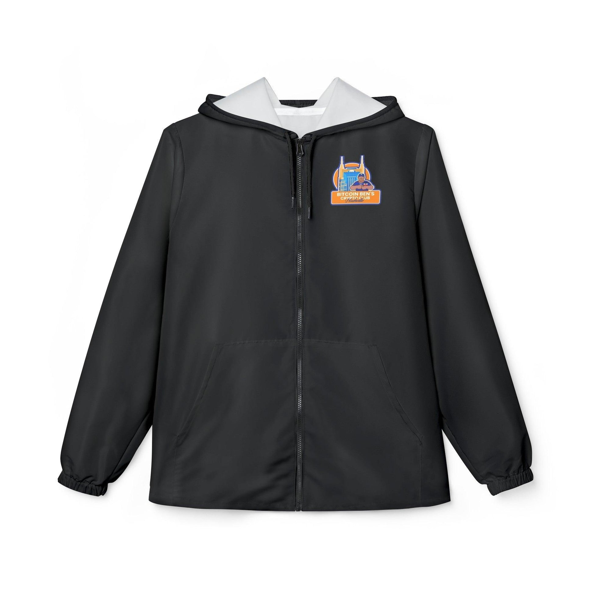 Bitcoin Ben Nashville Club Windbreaker Jacket (AOP) - Miniaday Designs, LLC.