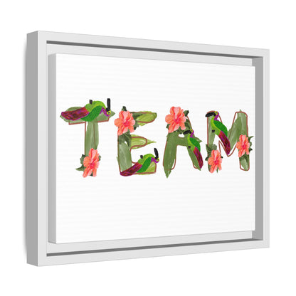 TEAM Toucan Alphabet Matte Canvas, Framed (Multi-color)
