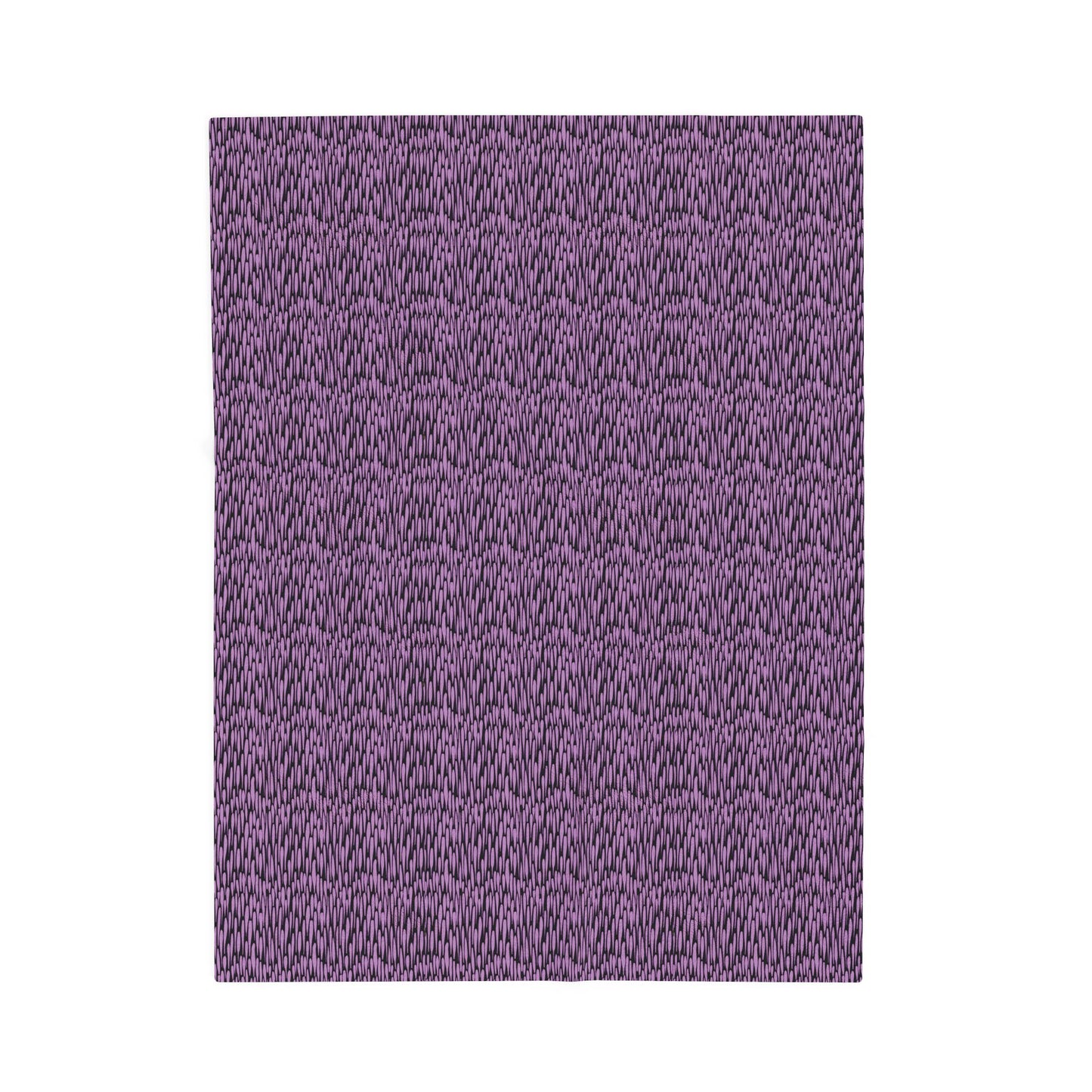 Purple and Black Honeycomb Velveteen Plush Blanket
