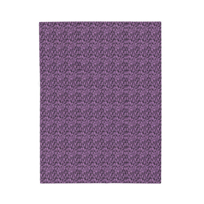 Purple and Black Honeycomb Velveteen Plush Blanket