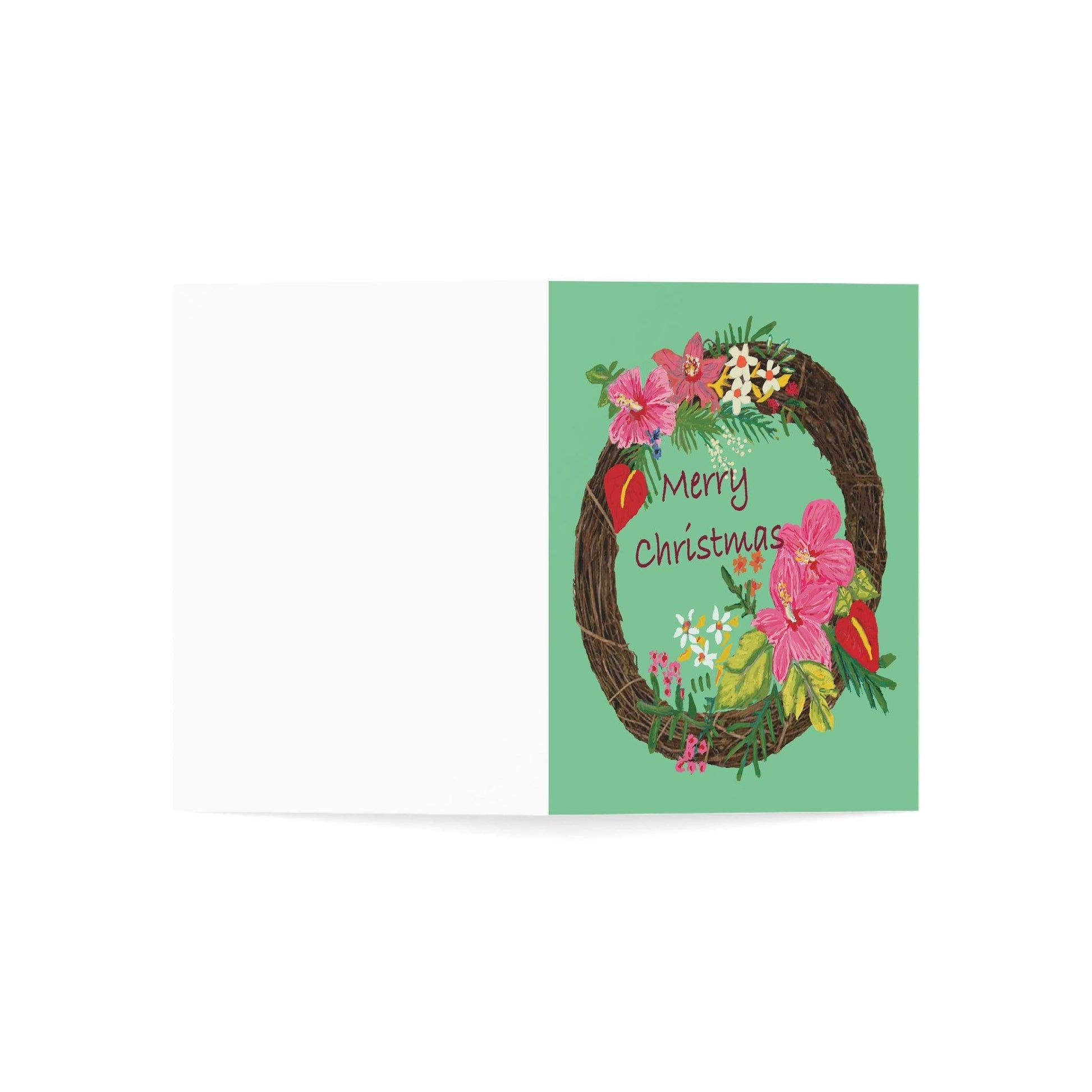 Miniaday Designs Tropical Christmas Greeting Cards (1, 10, 30, and 50pcs) - Miniaday Designs, LLC.