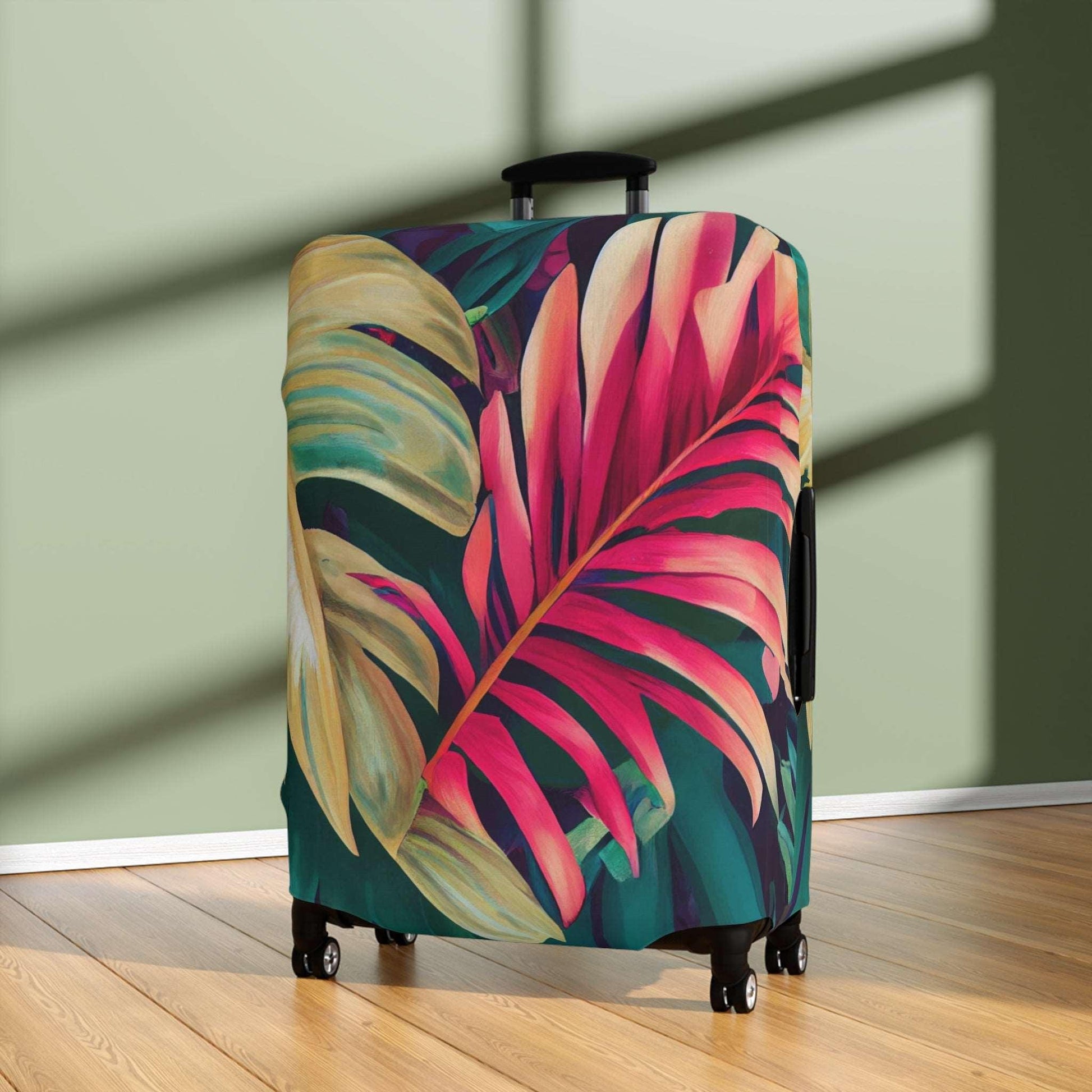 Enchanting Foliage: A Fusion of Realism and Exoticism in Brushwork by Miniaday Designs, LLC. Luggage Cover - Miniaday Designs, LLC.