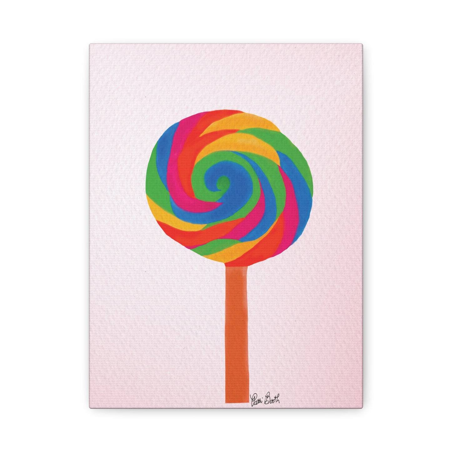 Rainbow Lollipop Canvas