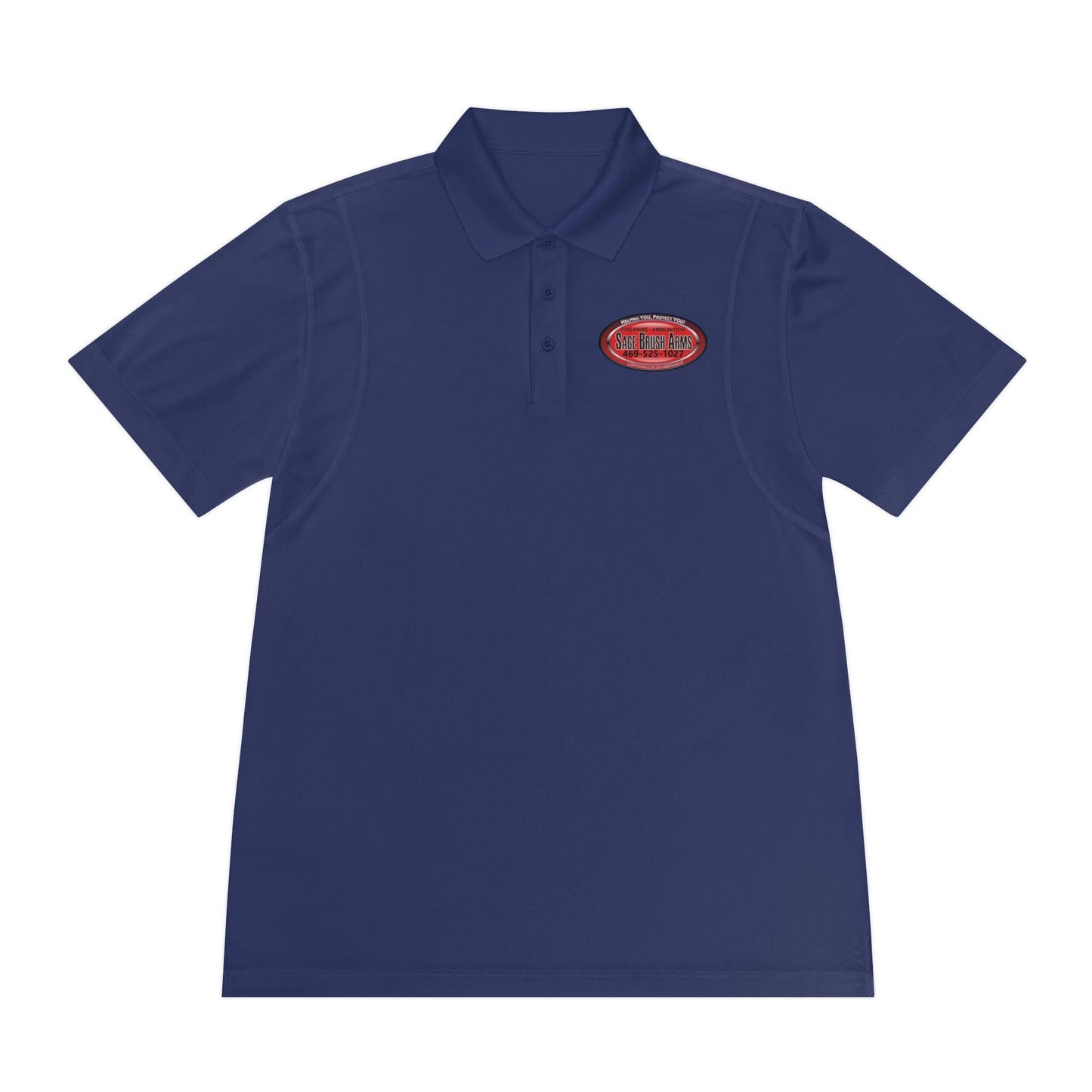 Sage Brush Arms Logo Men's Sport Polo Shirt - Miniaday Designs, LLC.