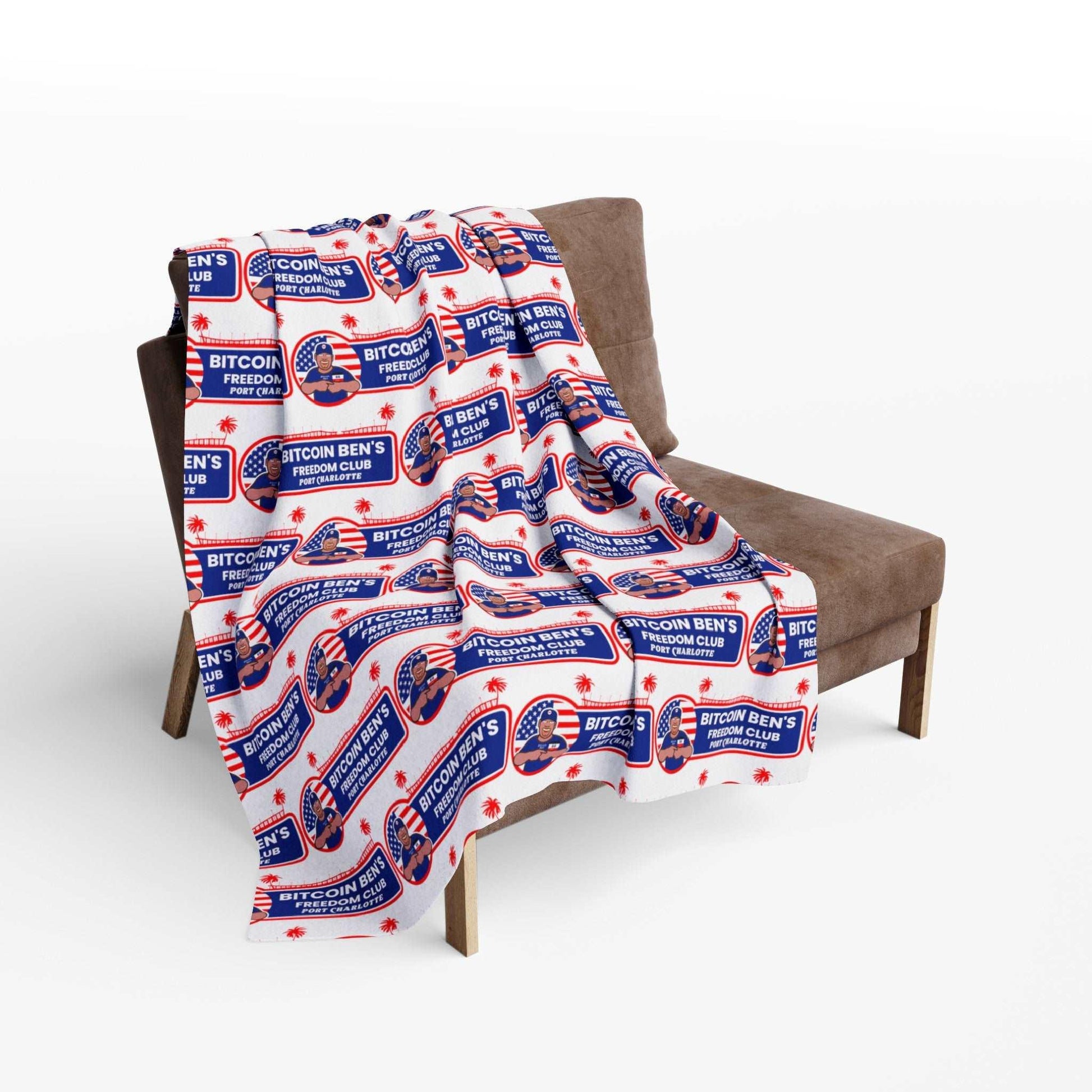 Bitcoin Ben Freedom Club Arctic Fleece Blanket - Miniaday Designs, LLC.
