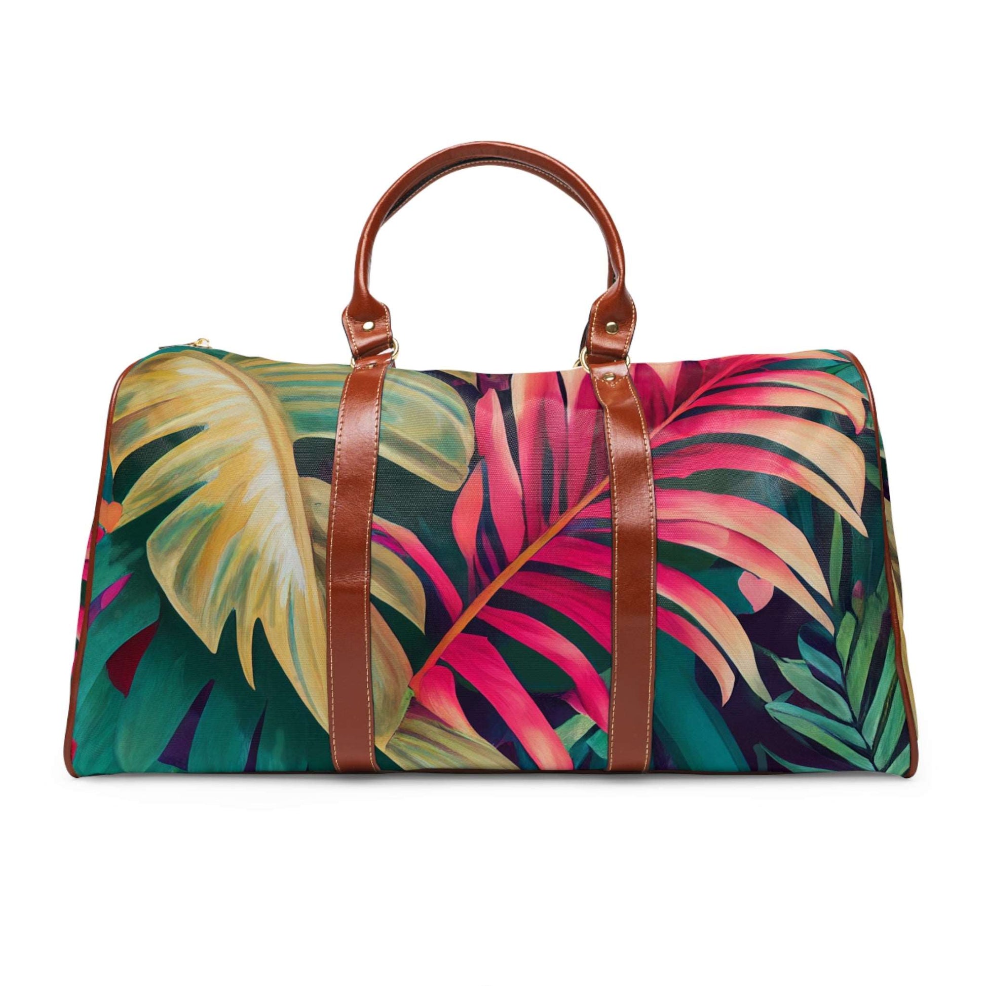 Enchanting Foliage: A Fusion of Realism and Exoticism in Brushwork by Miniaday Designs, LLC. Waterproof Travel Bag