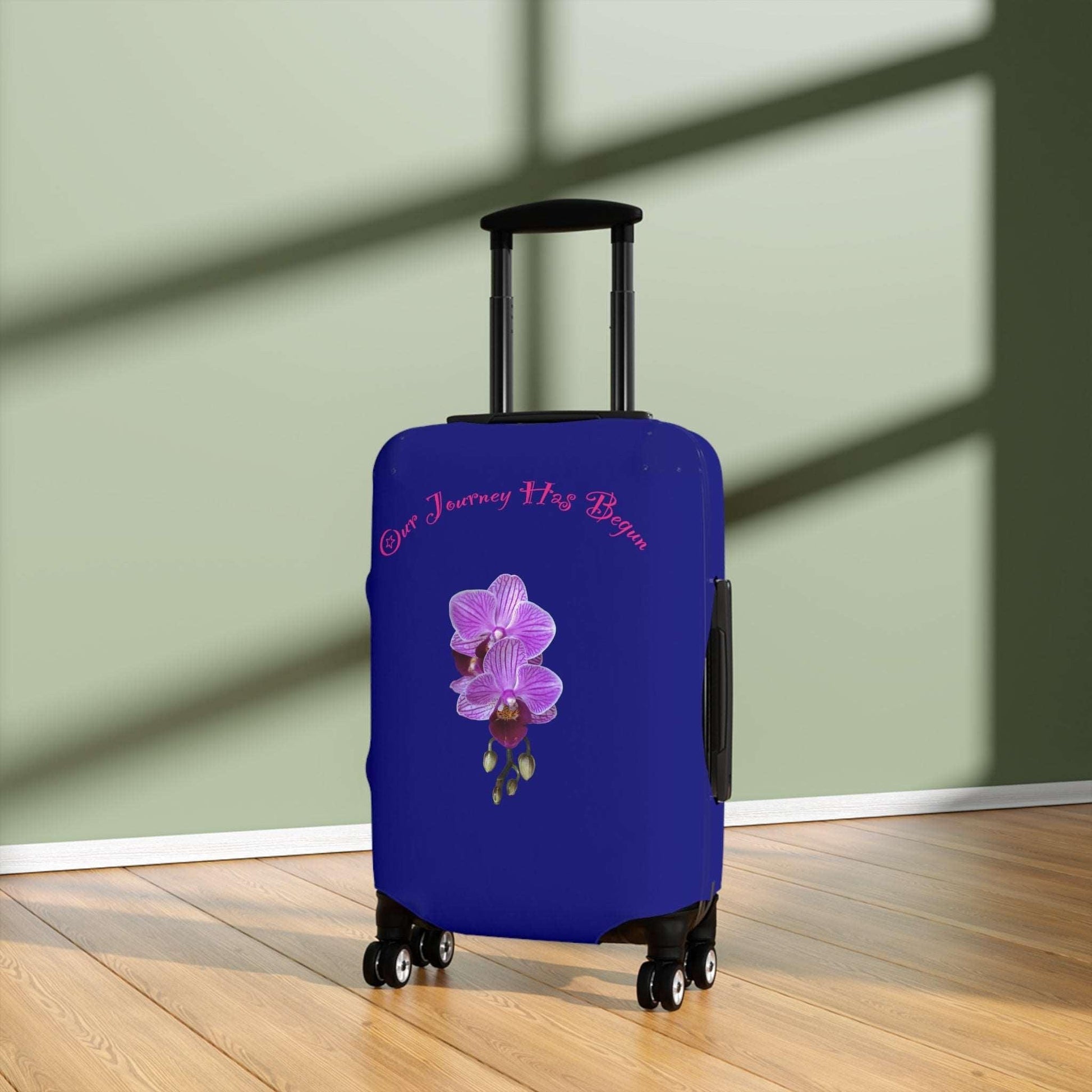 Lavender Voyage Collection by Miniaday Designs, LLC. Luggage Cover - Miniaday Designs, LLC.