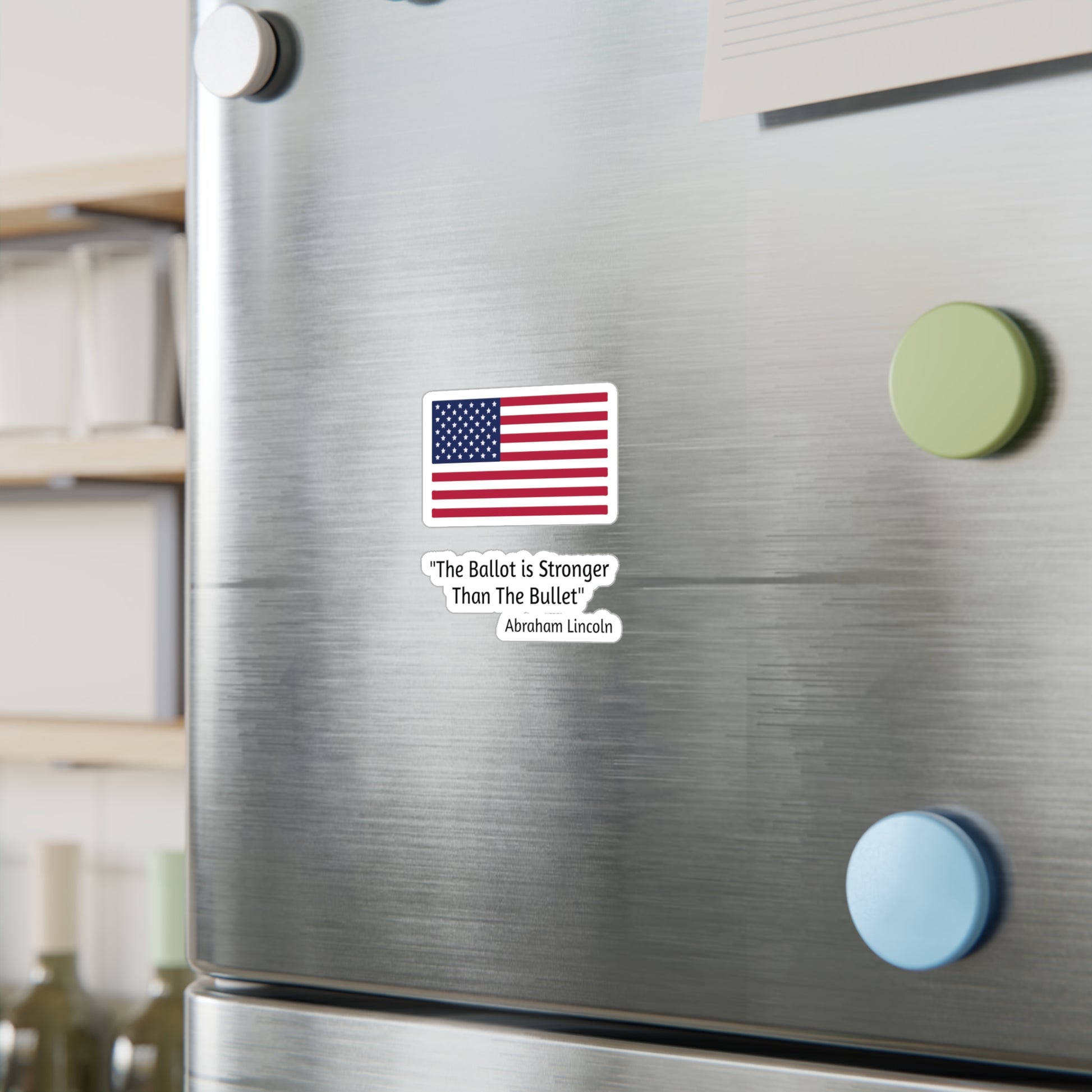"The Ballot is Stronger Than The Bullet" Kiss-Cut Vinyl Decals - Miniaday Designs, LLC.