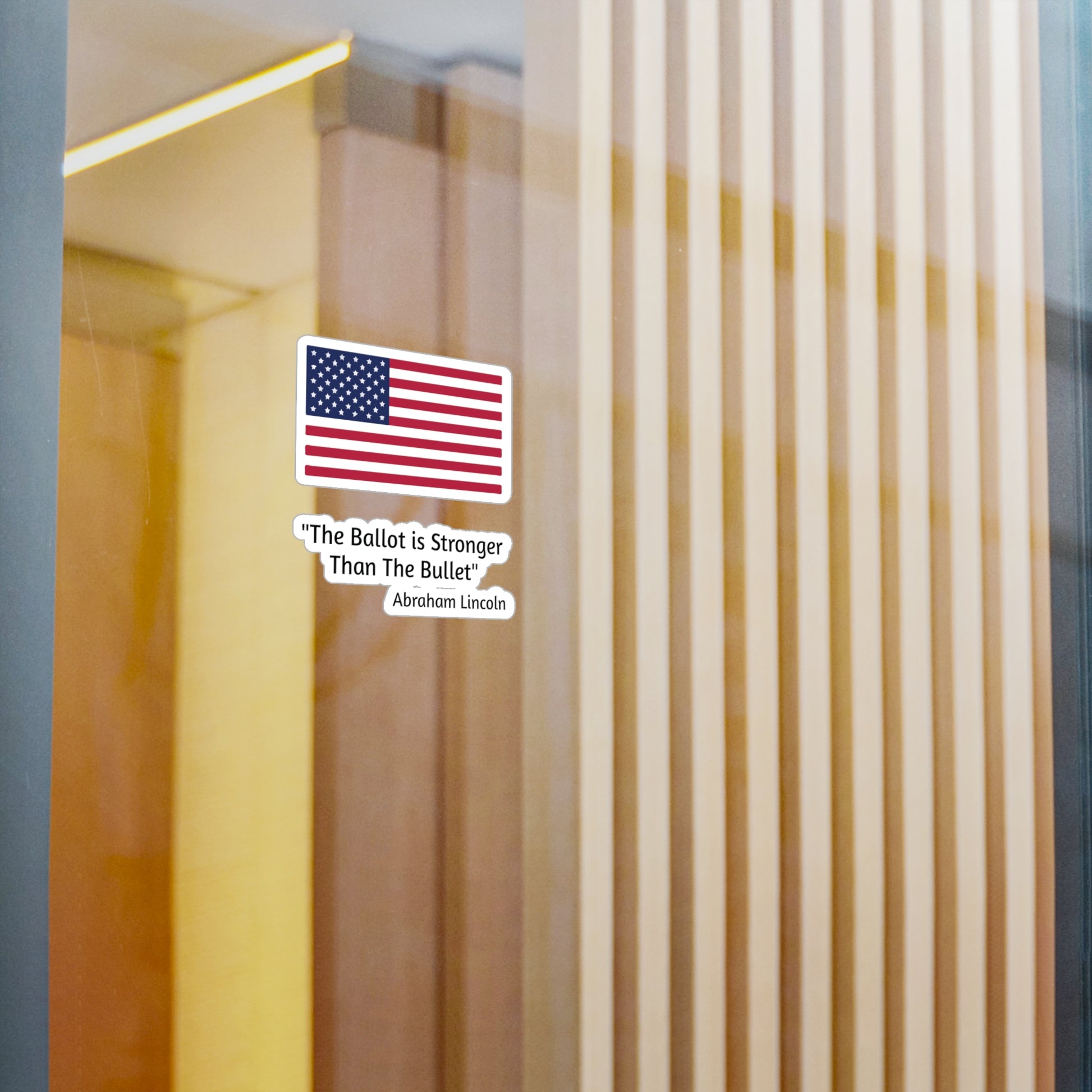 "The Ballot is Stronger Than The Bullet" Kiss-Cut Vinyl Decals - Miniaday Designs, LLC.