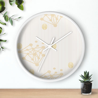 Gold Cryprto and Bitcon Wall Clock