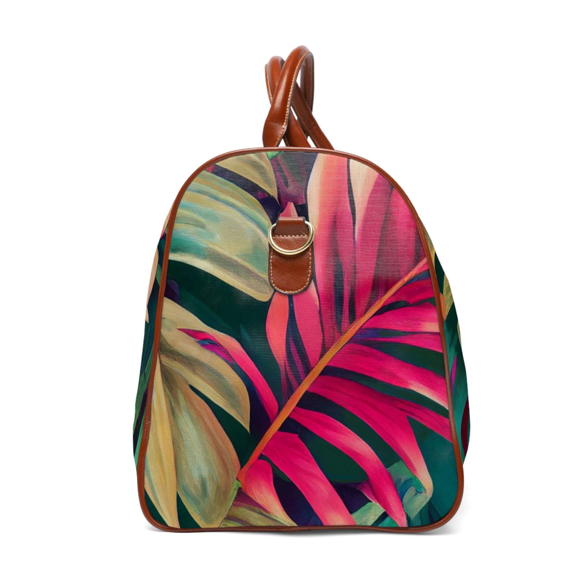 Enchanting Foliage: A Fusion of Realism and Exoticism in Brushwork by Miniaday Designs, LLC. Waterproof Travel Bag