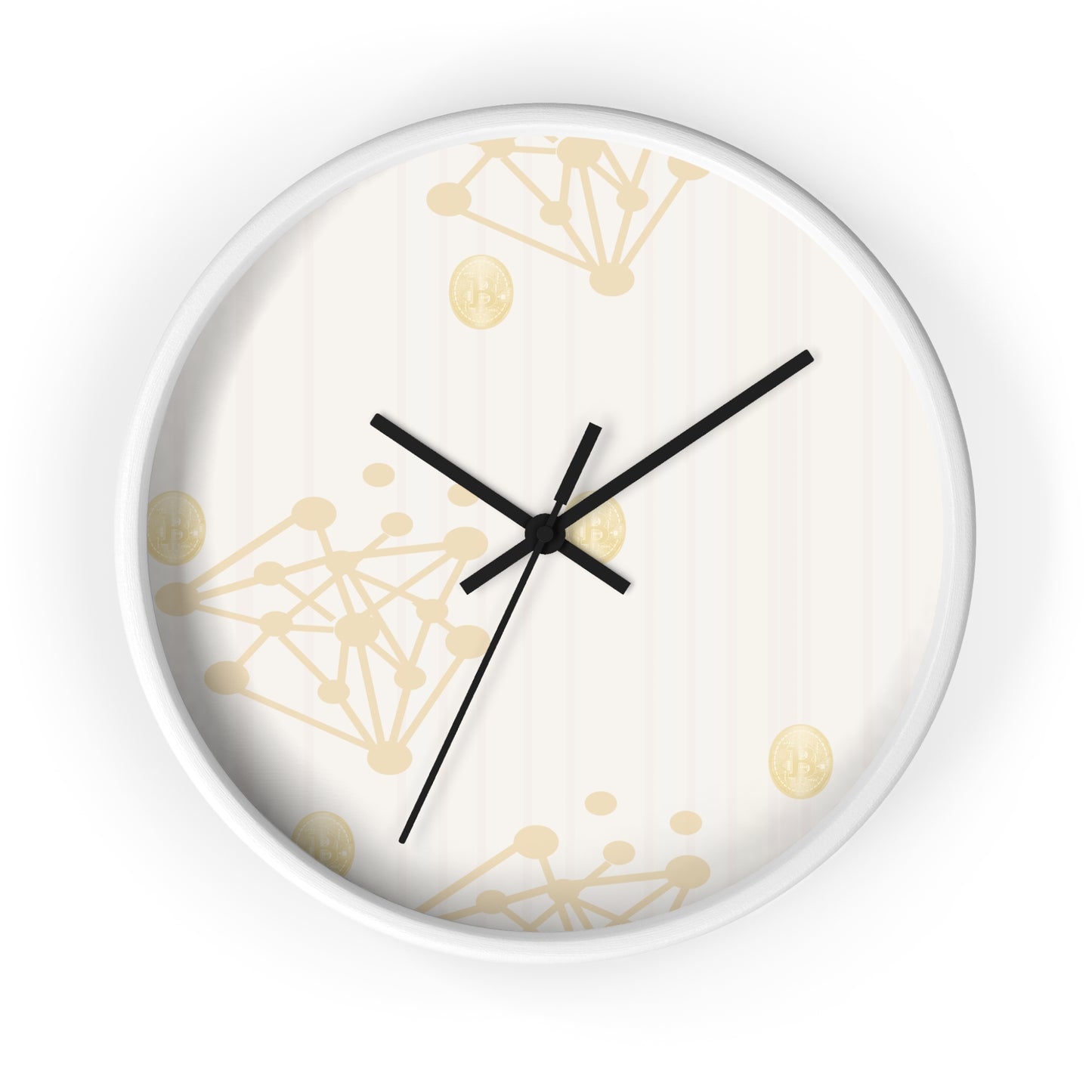 Gold Cryprto and Bitcon Wall Clock