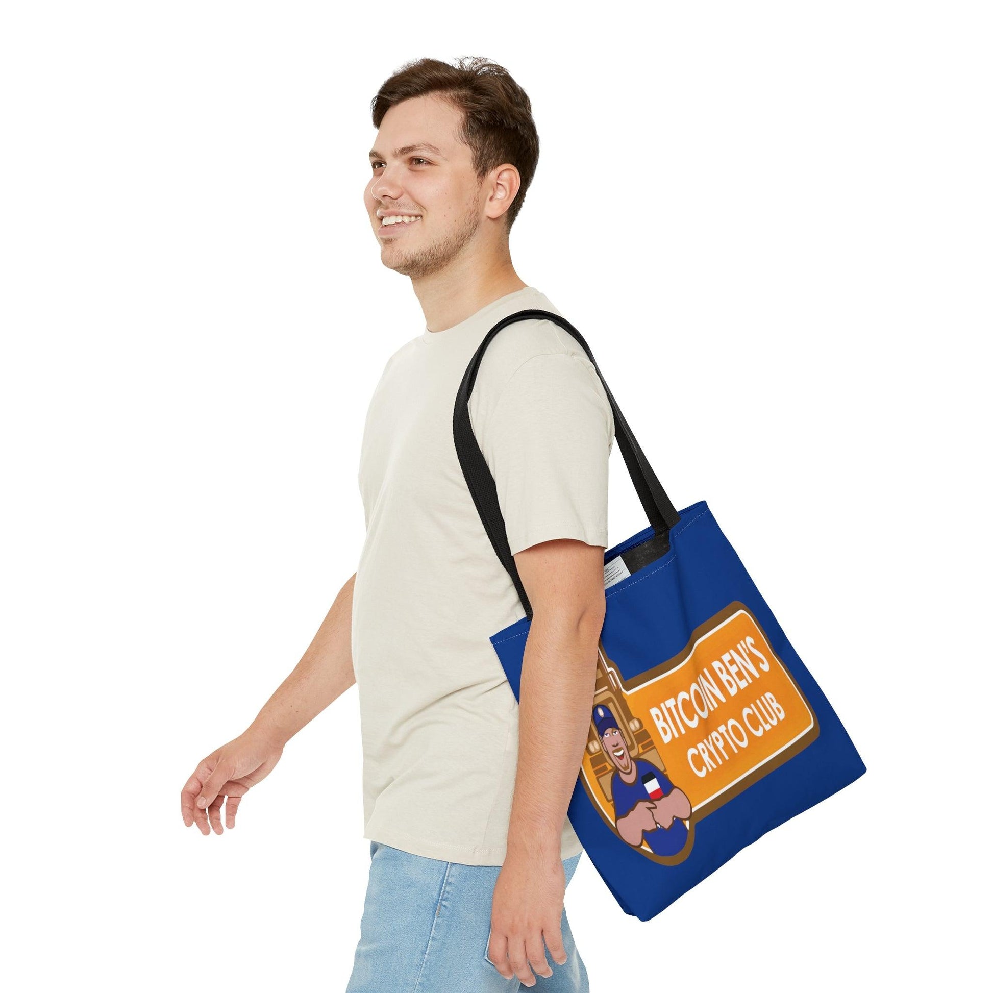 Miniaday Designs Bitcoin Ben BlueTote Bag - Miniaday Designs, LLC.
