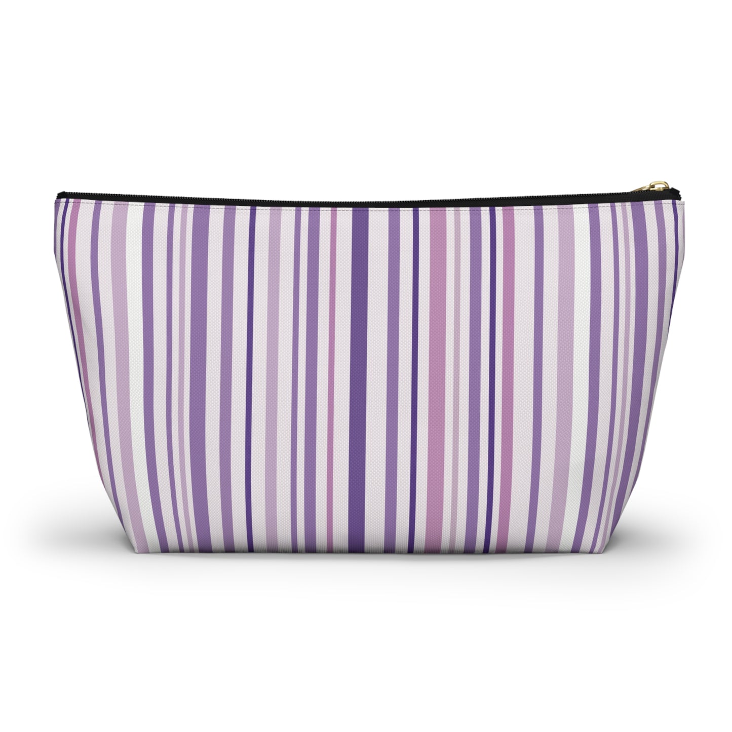 Pink and Purple Stripes Accessory Pouch w T-bottom