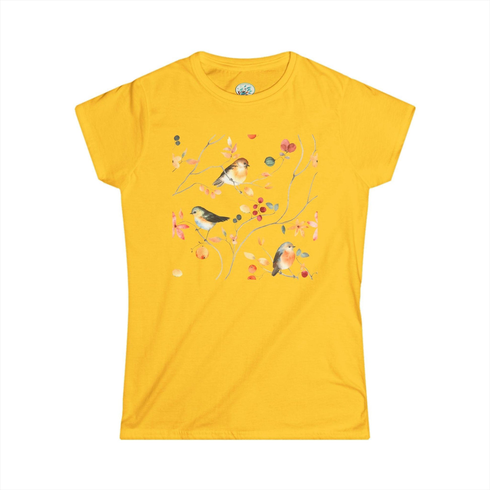 Birds in Flight Women's Softstyle Tee - Miniaday Designs, LLC.
