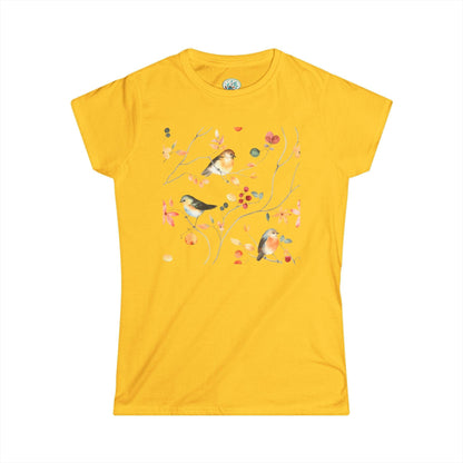 Birds in Flight Women's Softstyle Tee - Miniaday Designs, LLC.