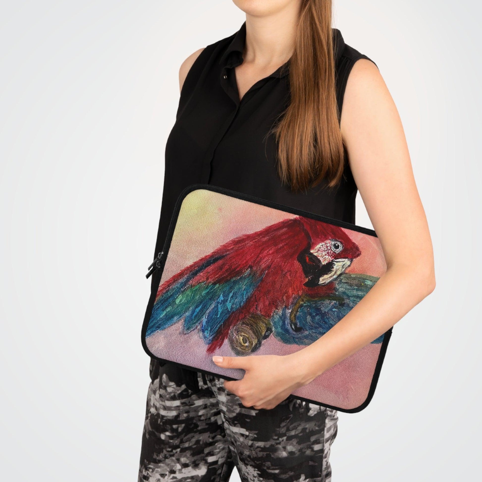 Miniaday Designs Parrot Laptop Sleeve Unisex Multicolor - Miniaday Designs, LLC.