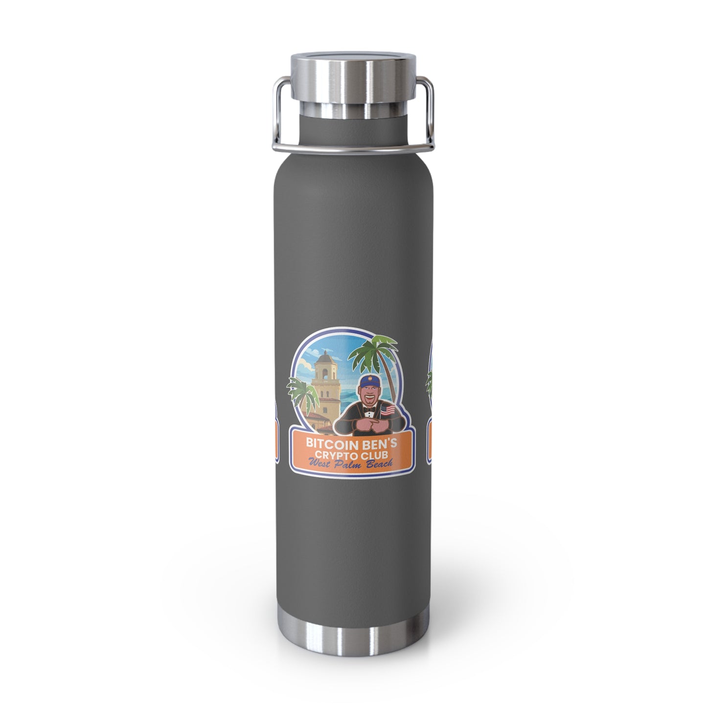BBCC West Palm Beach Club Copper Vacuum Insulated Bottle, 22oz