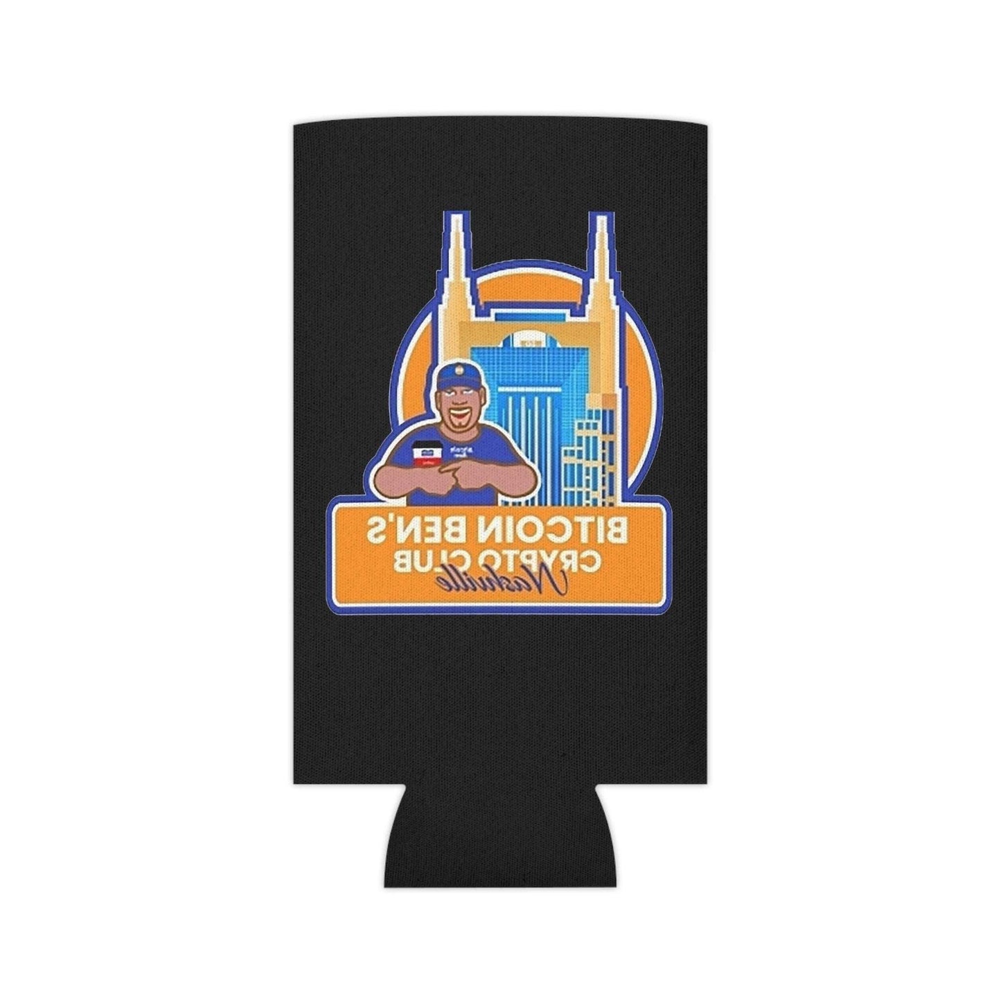 Bitcoin Ben Nashville Club Can Cooler - Miniaday Designs, LLC.