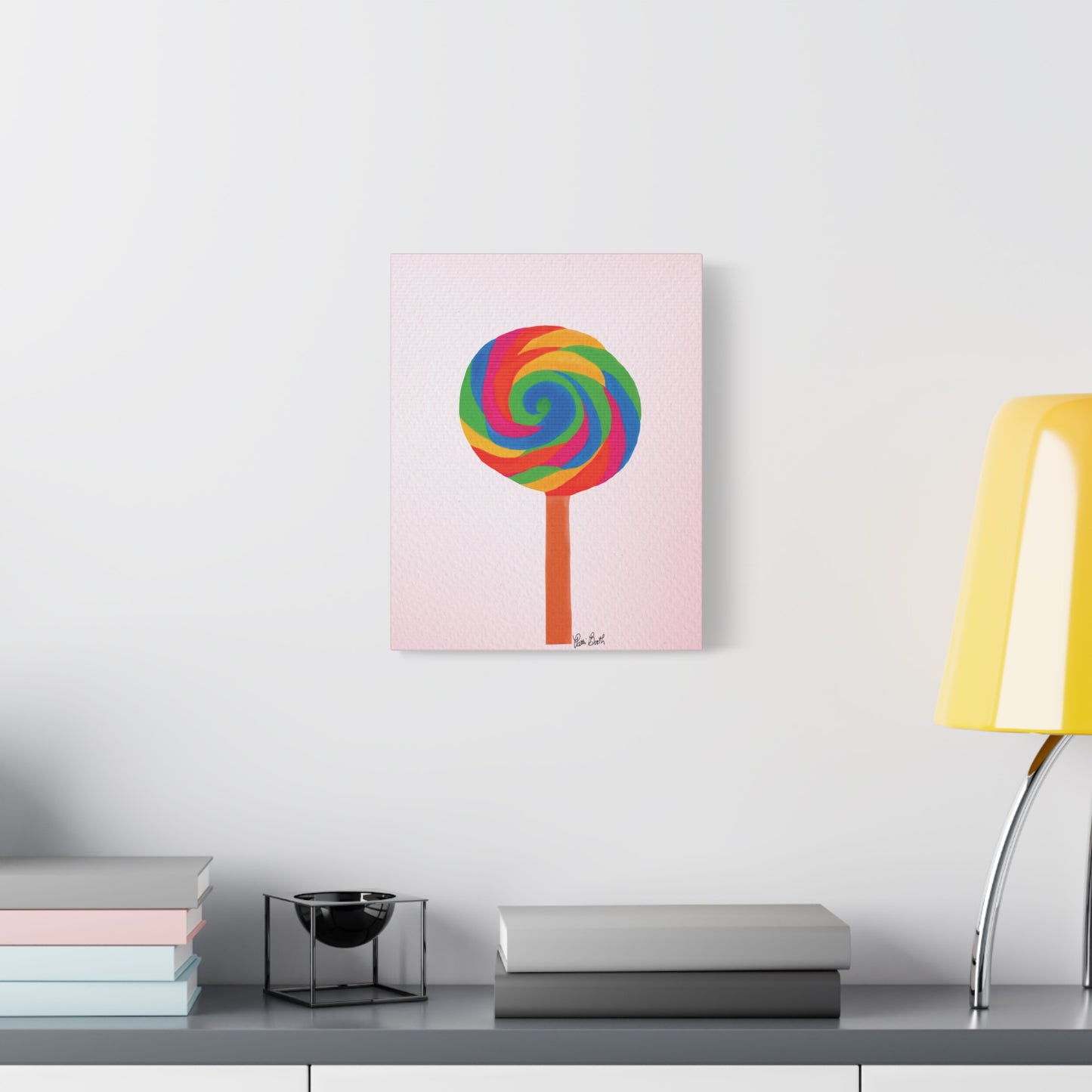 Rainbow Lollipop Canvas