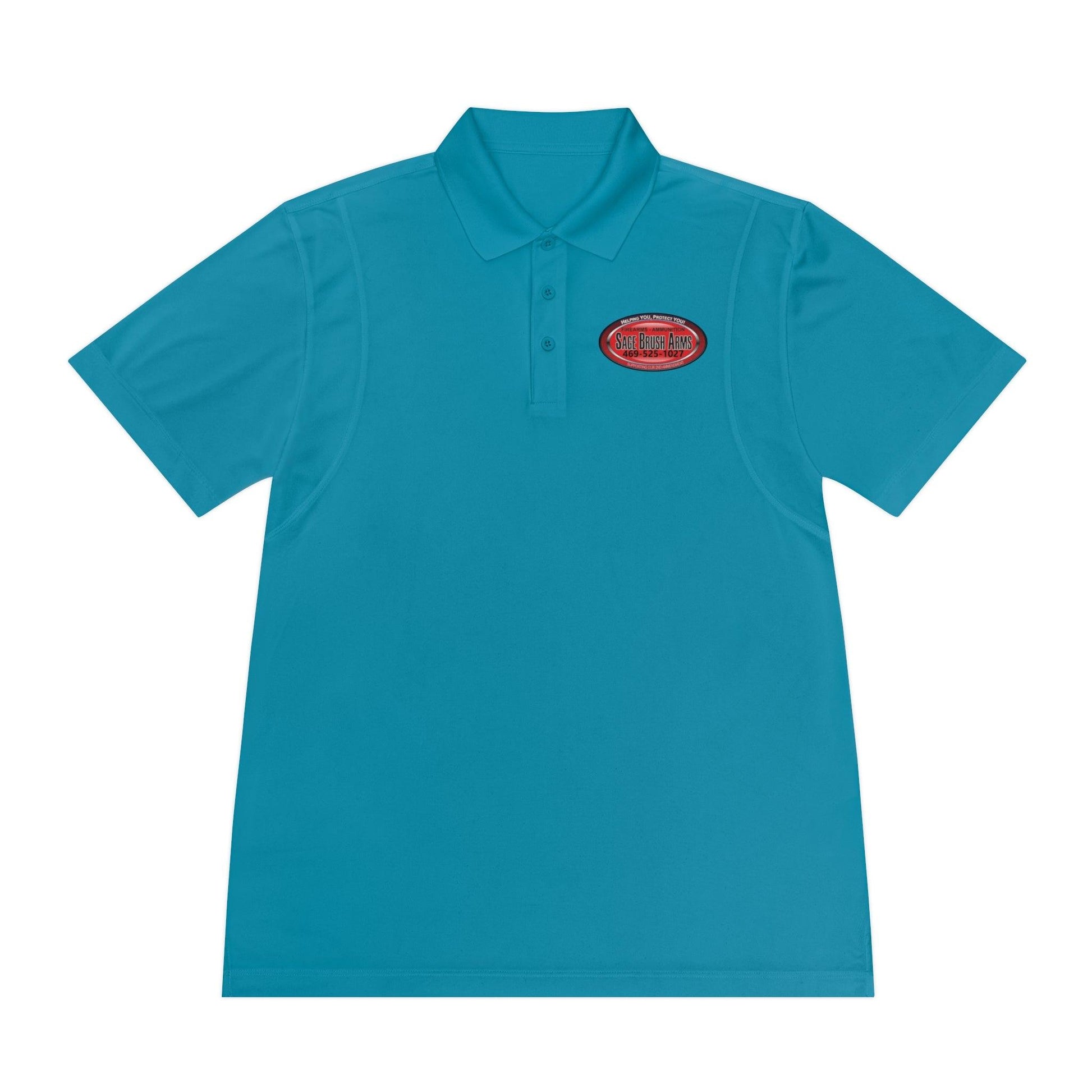Sage Brush Arms Logo Men's Sport Polo Shirt - Miniaday Designs, LLC.