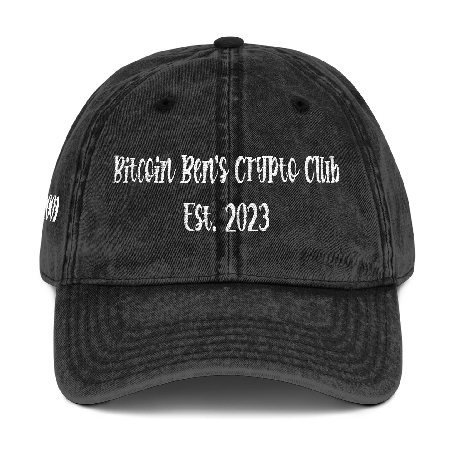 5.36" x 2" Length and Height of Font Bitcoin Ben's Crypto Club EST Haystack  Font VINTAGE (Embroidery)