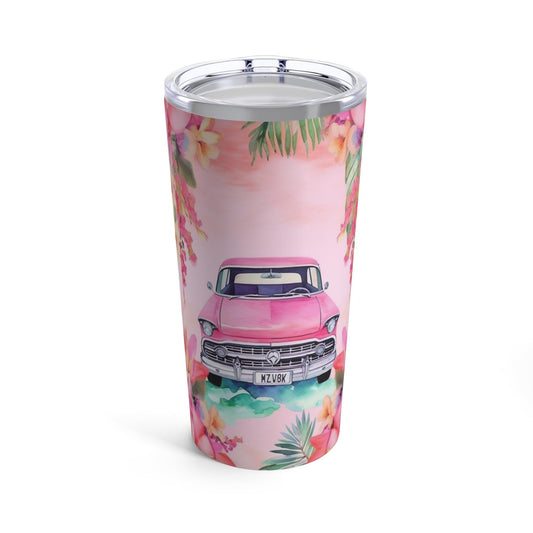 Girl Power PInk Paradise Roadtrip Collection by Miniaday Designs Tumbler 20oz - Miniaday Designs, LLC.