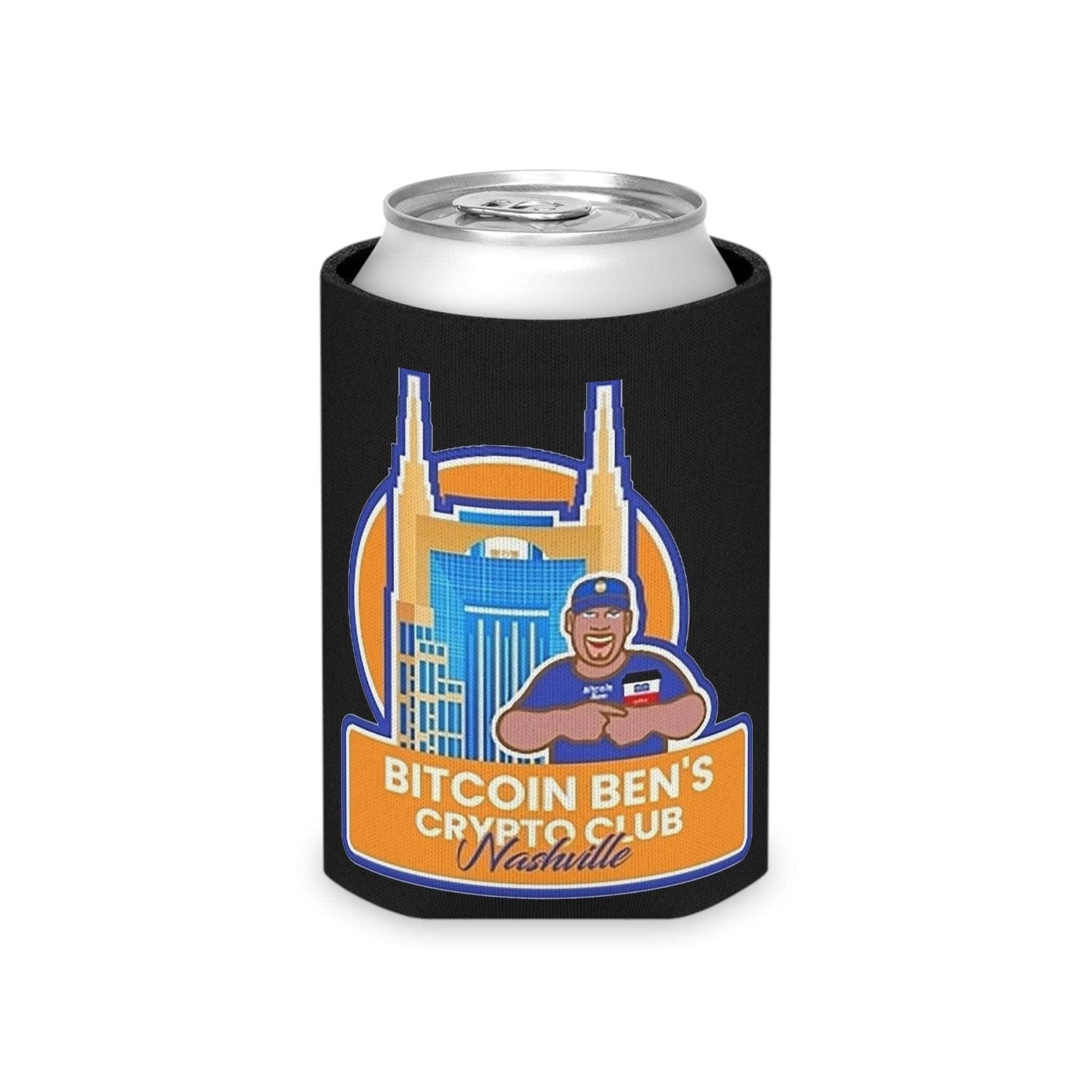 Bitcoin Ben Nashville Club Can Cooler - Miniaday Designs, LLC.