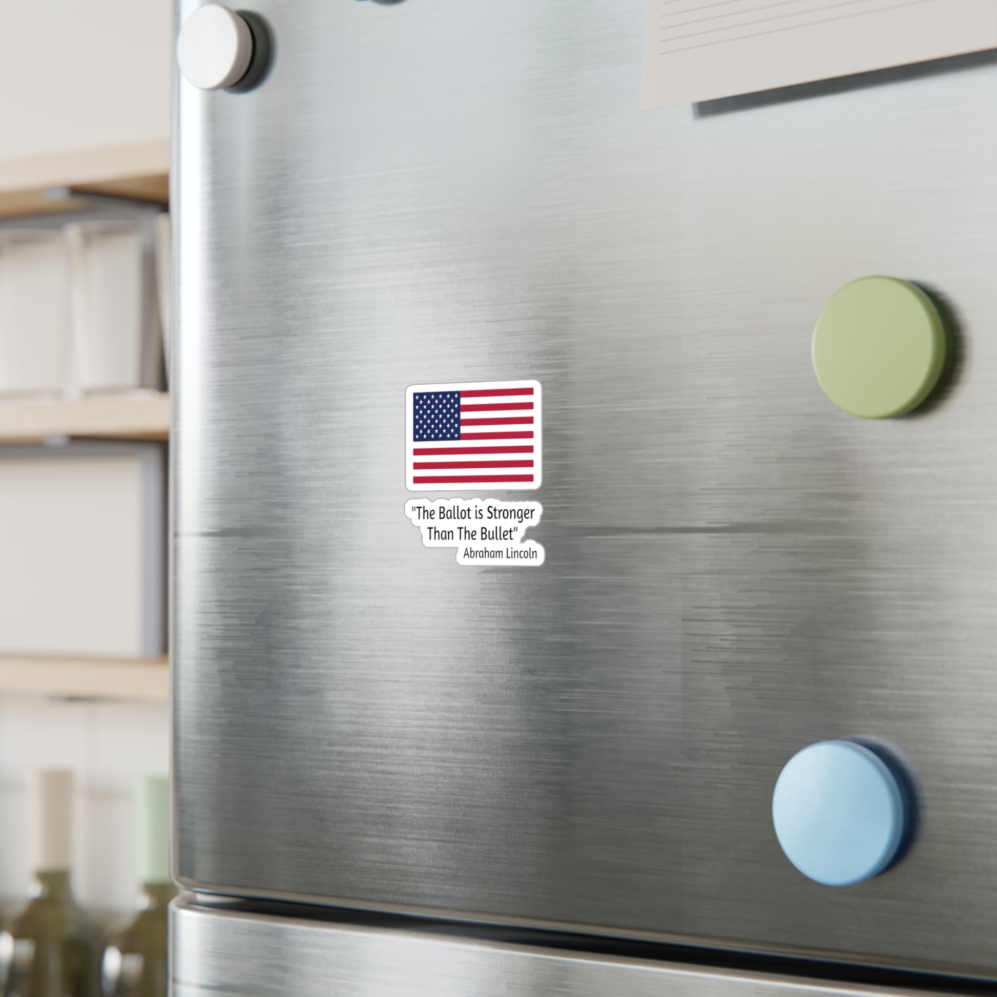 "The Ballot is Stronger Than The Bullet" Kiss-Cut Vinyl Decals - Miniaday Designs, LLC.