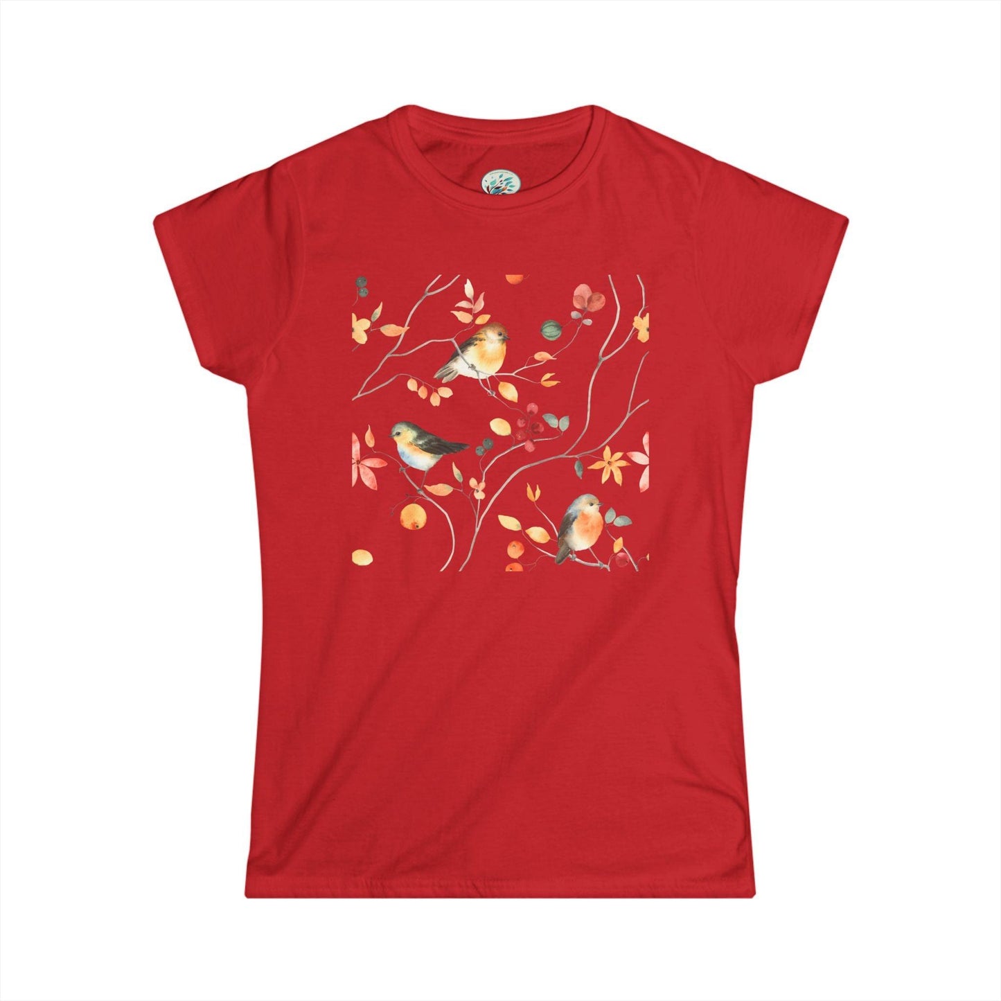 Birds in Flight Women's Softstyle Tee - Miniaday Designs, LLC.
