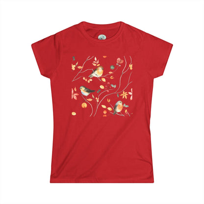 Birds in Flight Women's Softstyle Tee - Miniaday Designs, LLC.