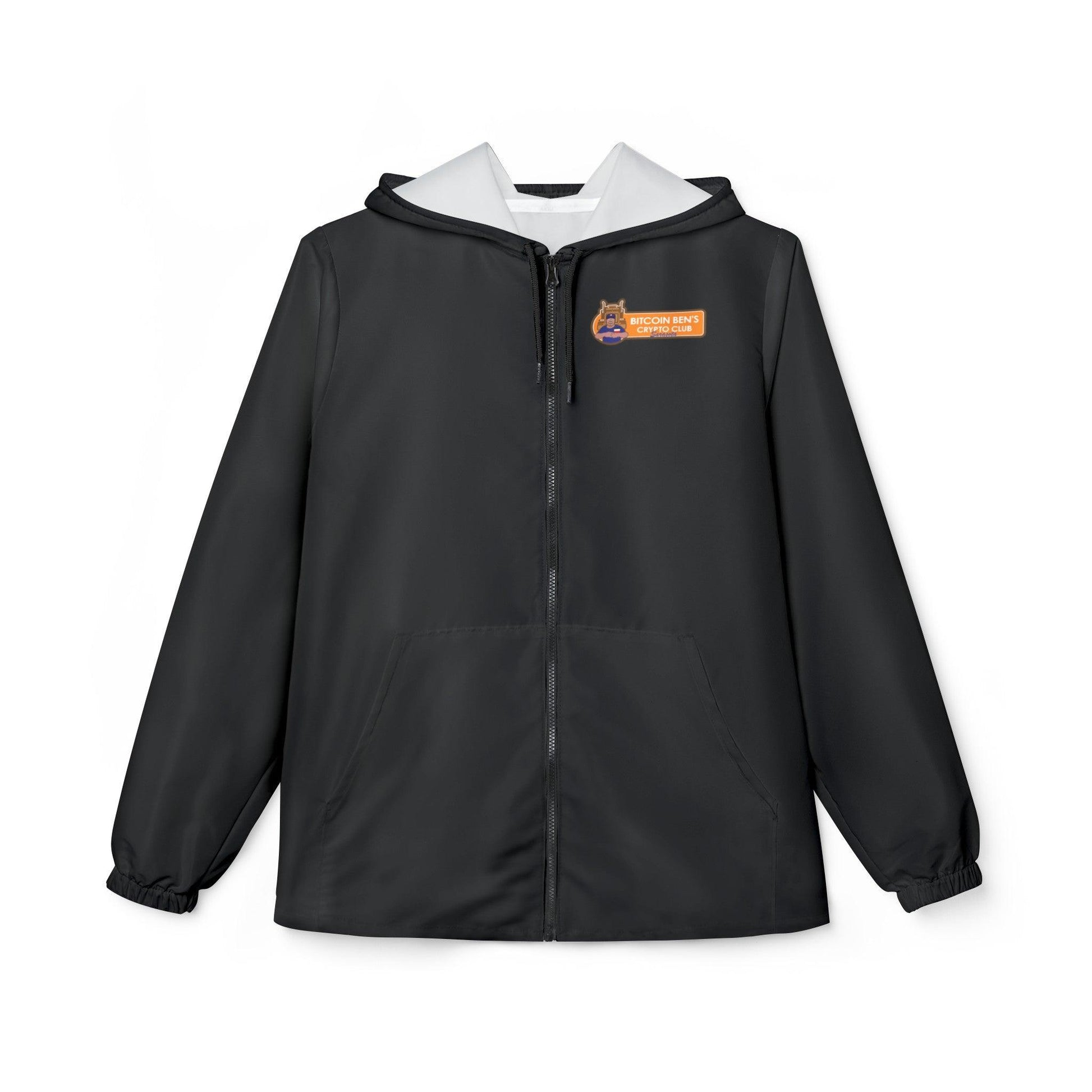 Bitcoin Ben Sarasota Club Windbreaker Jacket (AOP) - Miniaday Designs, LLC.