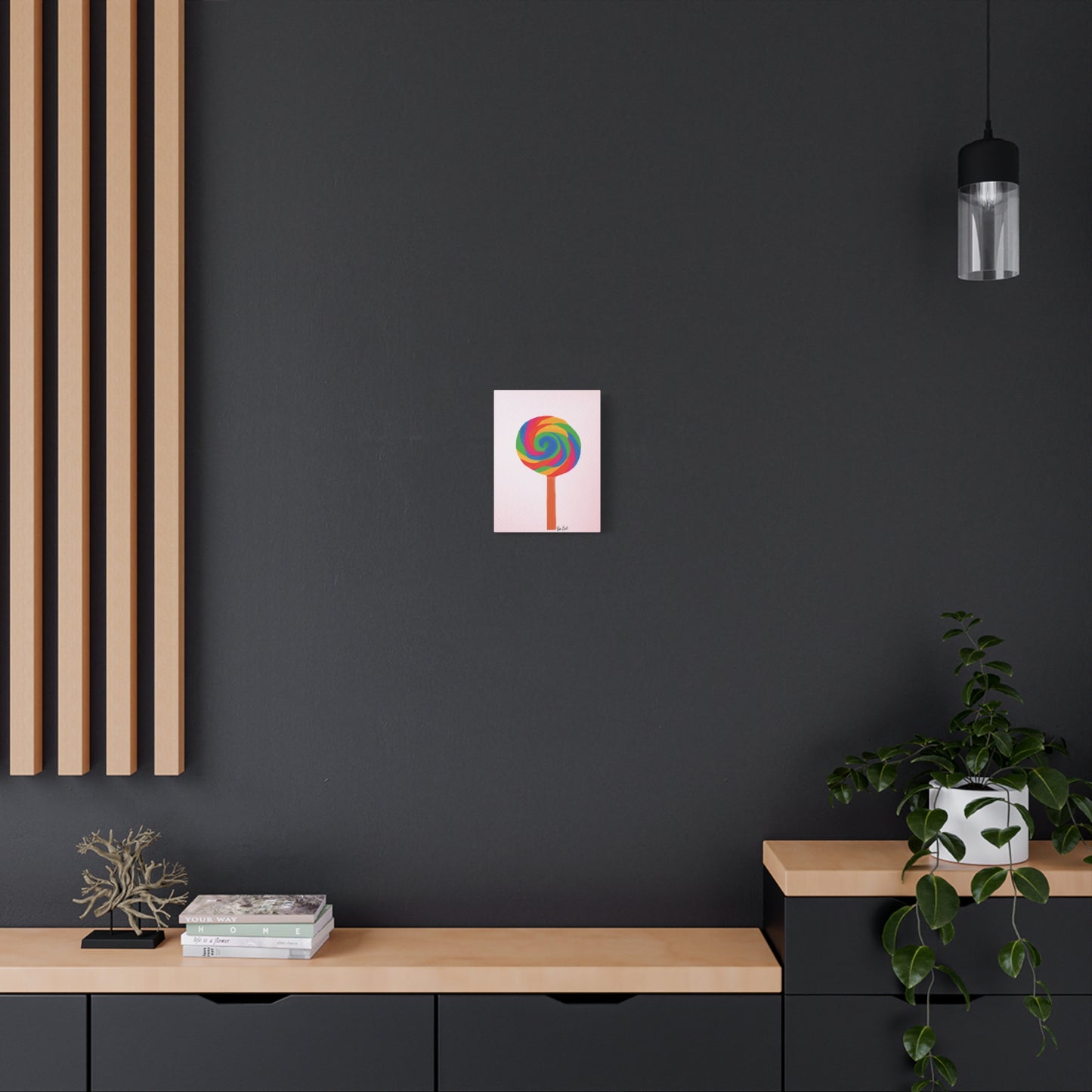 Rainbow Lollipop Canvas