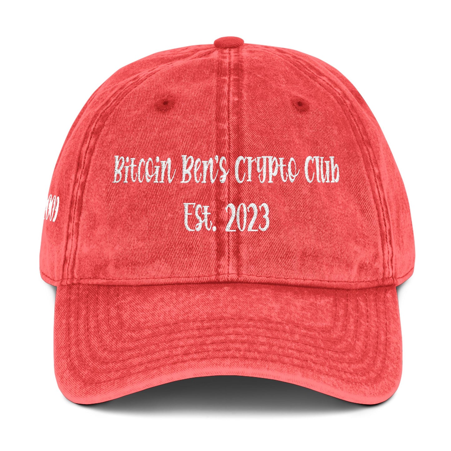 5.36" x 2" Length and Height of Font Bitcoin Ben's Crypto Club EST Haystack  Font VINTAGE (Embroidery)