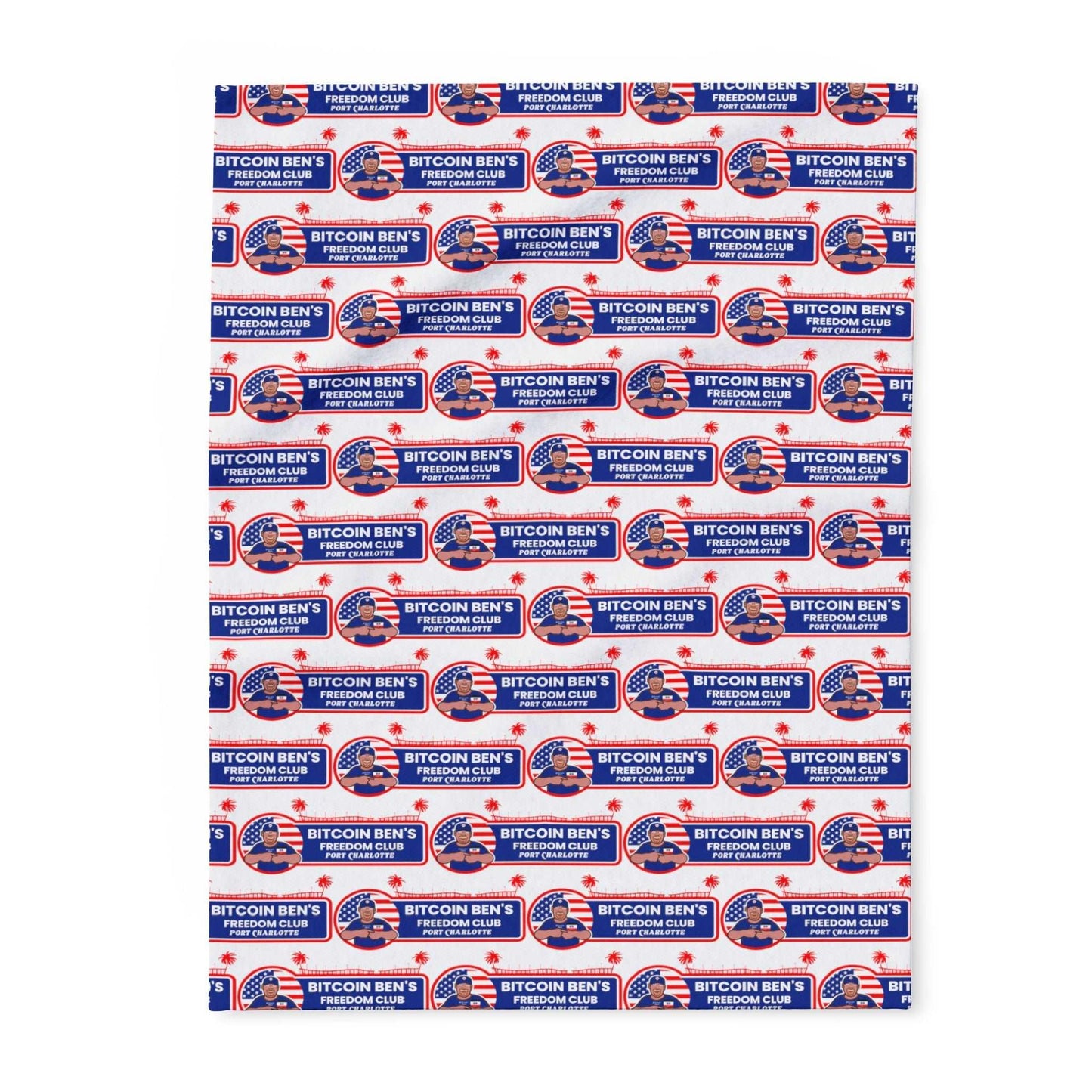 Bitcoin Ben Freedom Club Arctic Fleece Blanket - Miniaday Designs, LLC.