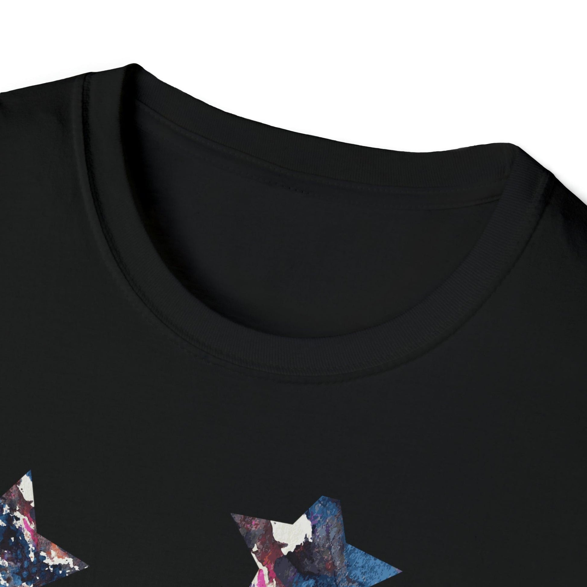 Miniaday Designs Stars Multicolor Unisex Softstyle T-Shirt - Miniaday Designs, LLC.