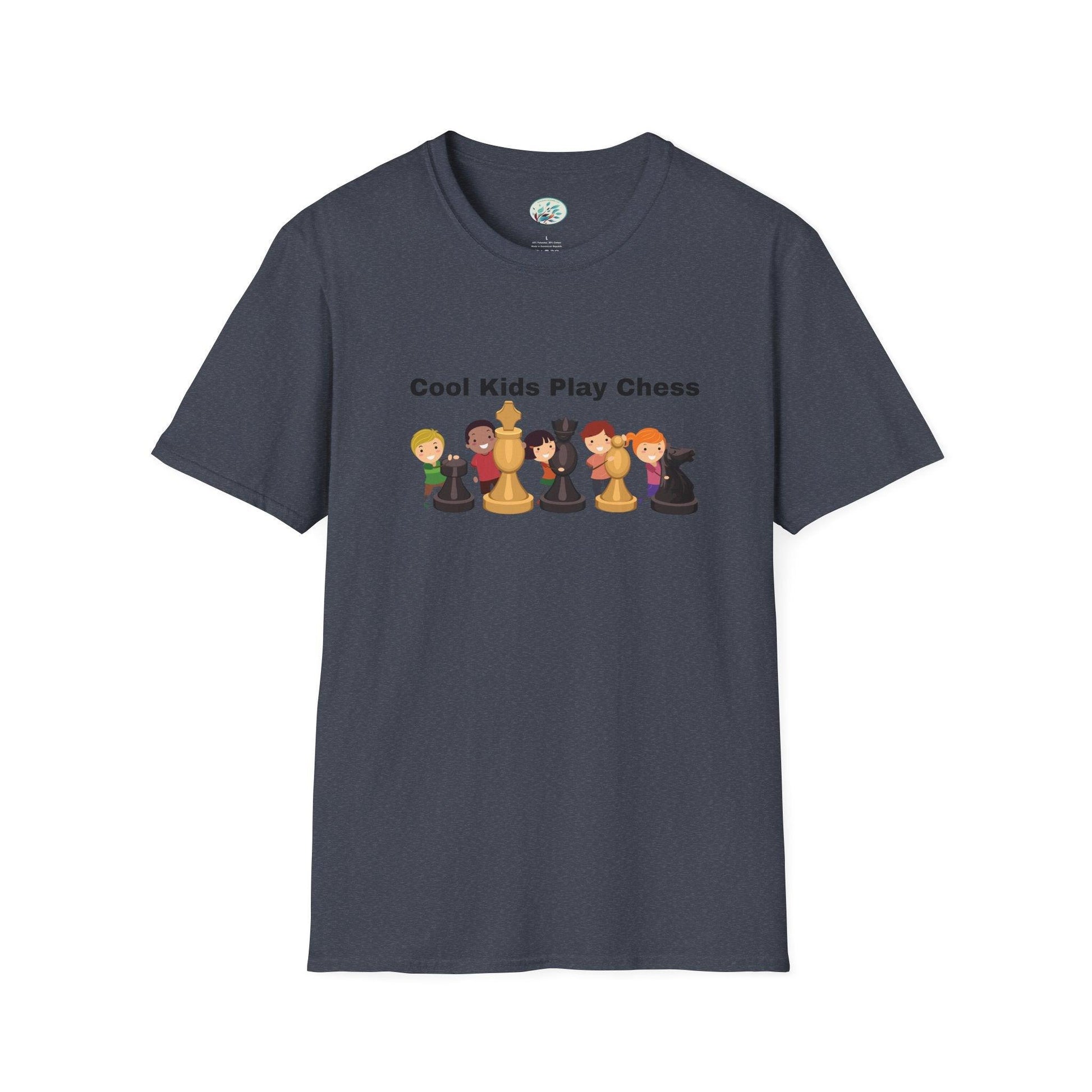 Cool Kids Play Chess Unisex Softstyle T-Shirt Men's Size - Miniaday Designs, LLC.