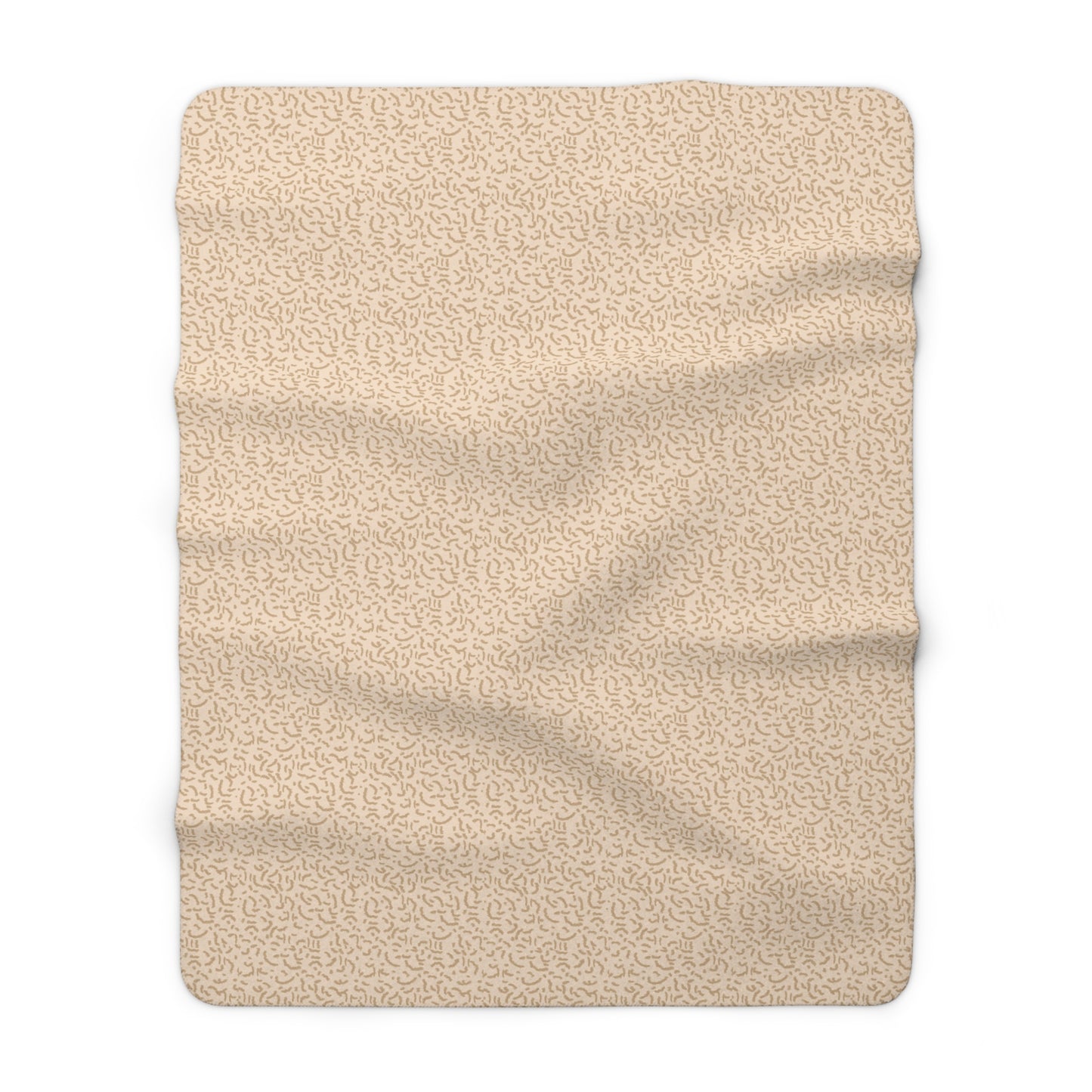 Animal Print Cream and Brown Sherpa Fleece Blanket