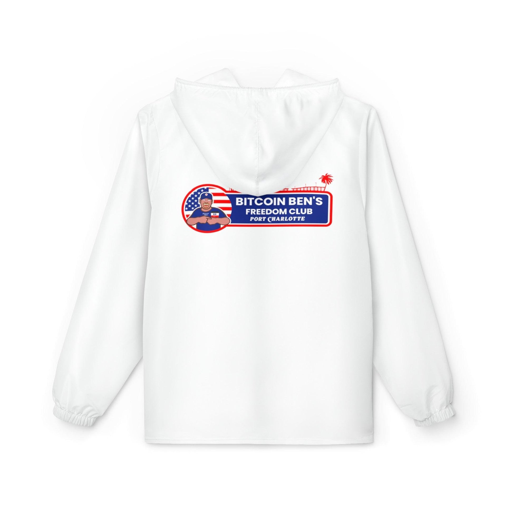 Bitcoin Ben Freedom Club Port Charlotte Windbreaker Jacket (AOP) - Miniaday Designs, LLC.