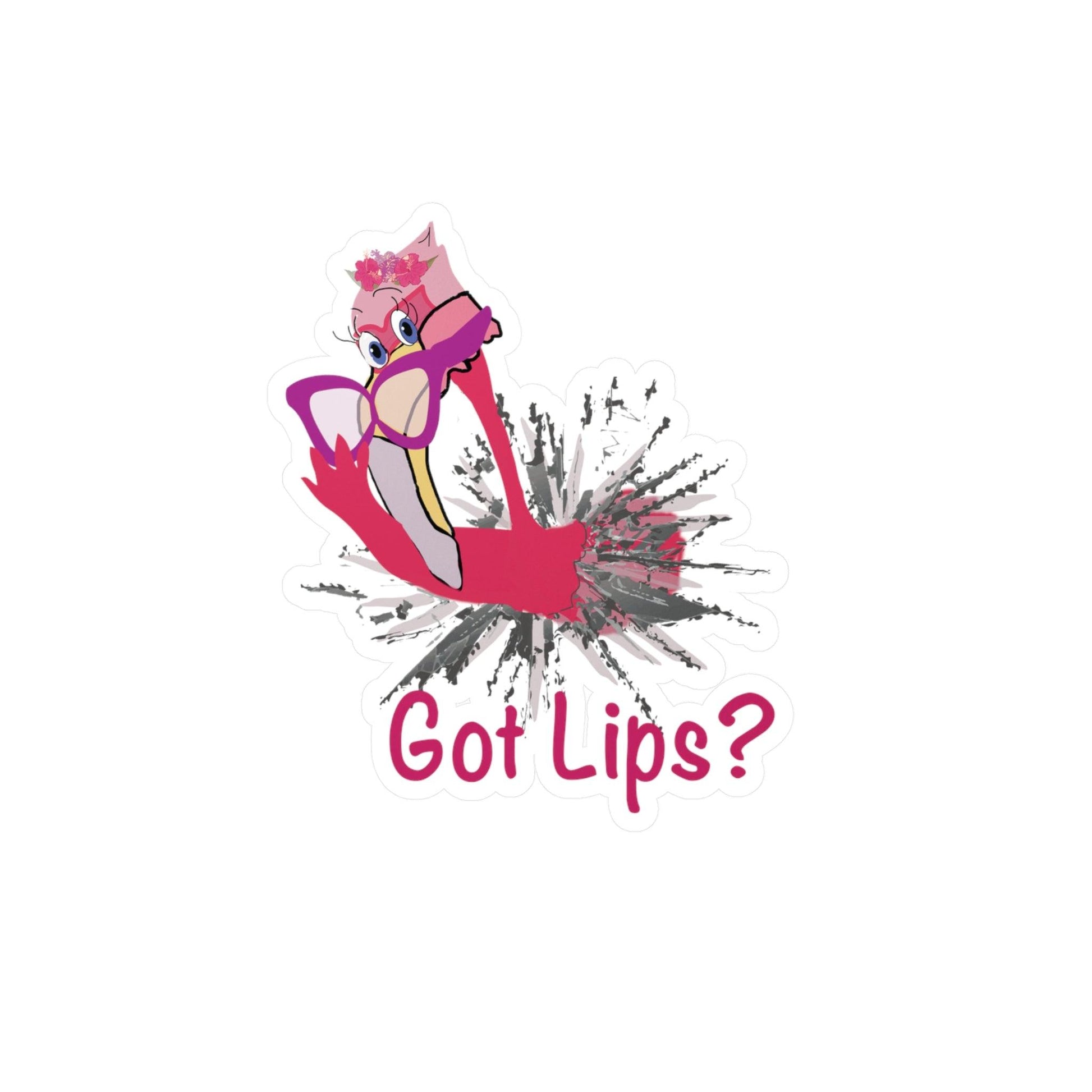 Flamingo Got Lips Kiss-Cut Vinyl Decals - Miniaday Designs, LLC.