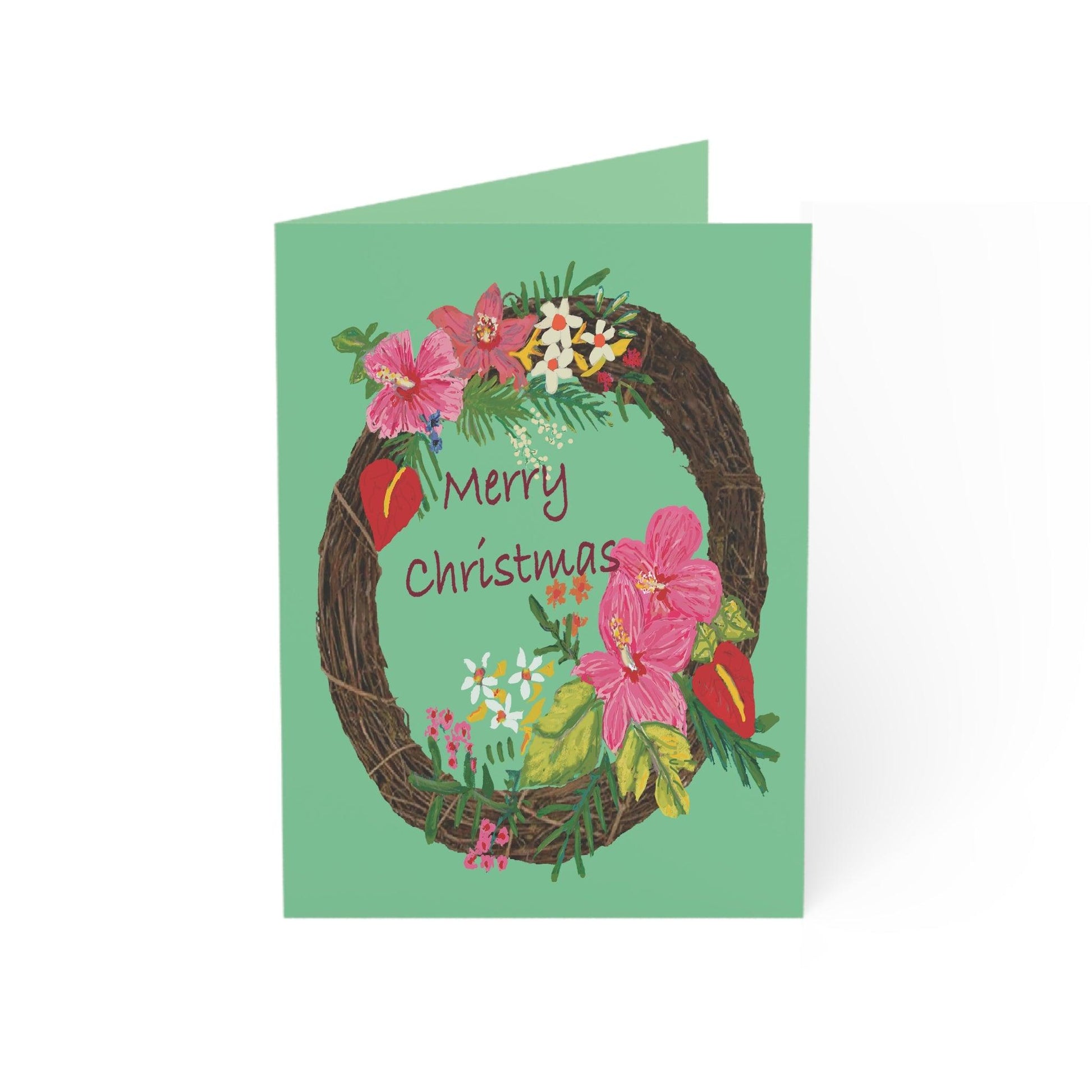 Miniaday Designs Tropical Christmas Greeting Cards (1, 10, 30, and 50pcs) - Miniaday Designs, LLC.