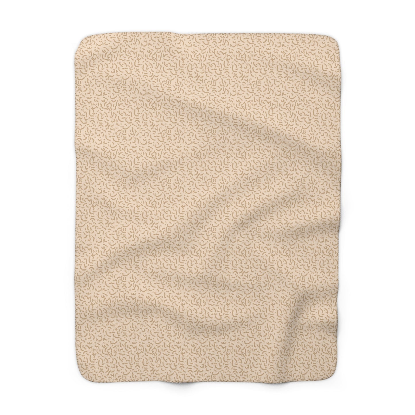 Animal Print Cream and Brown Sherpa Fleece Blanket