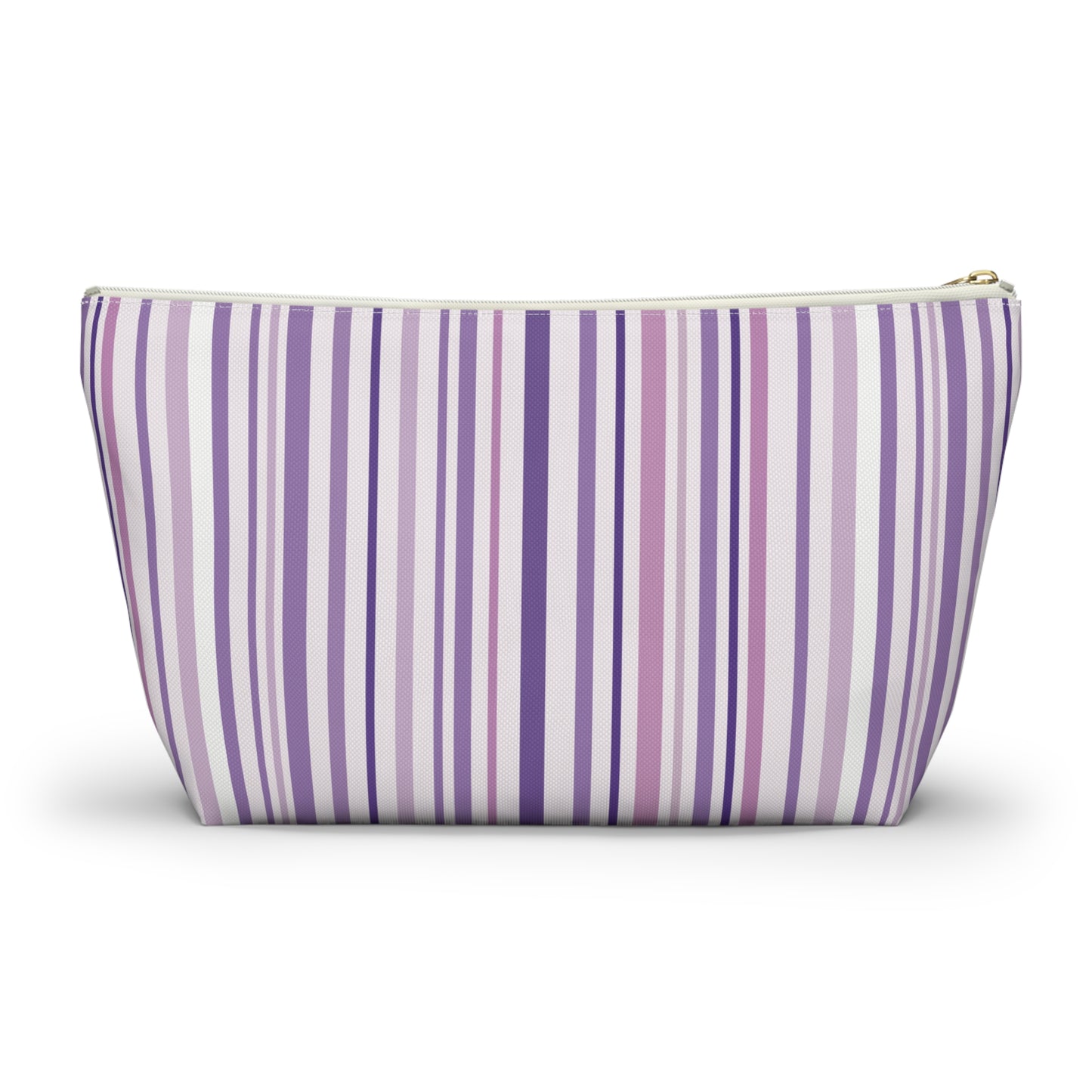 Pink and Purple Stripes Accessory Pouch w T-bottom