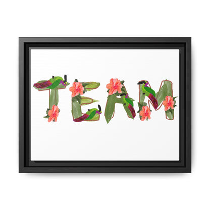 TEAM Toucan Alphabet Matte Canvas, Framed (Multi-color)