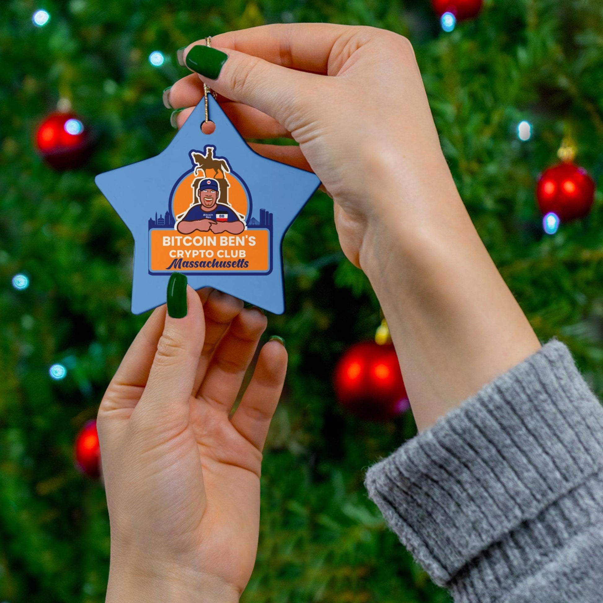 BBCC Massachusetts Ceramic Ornament (1 Ornament) - Miniaday Designs, LLC.