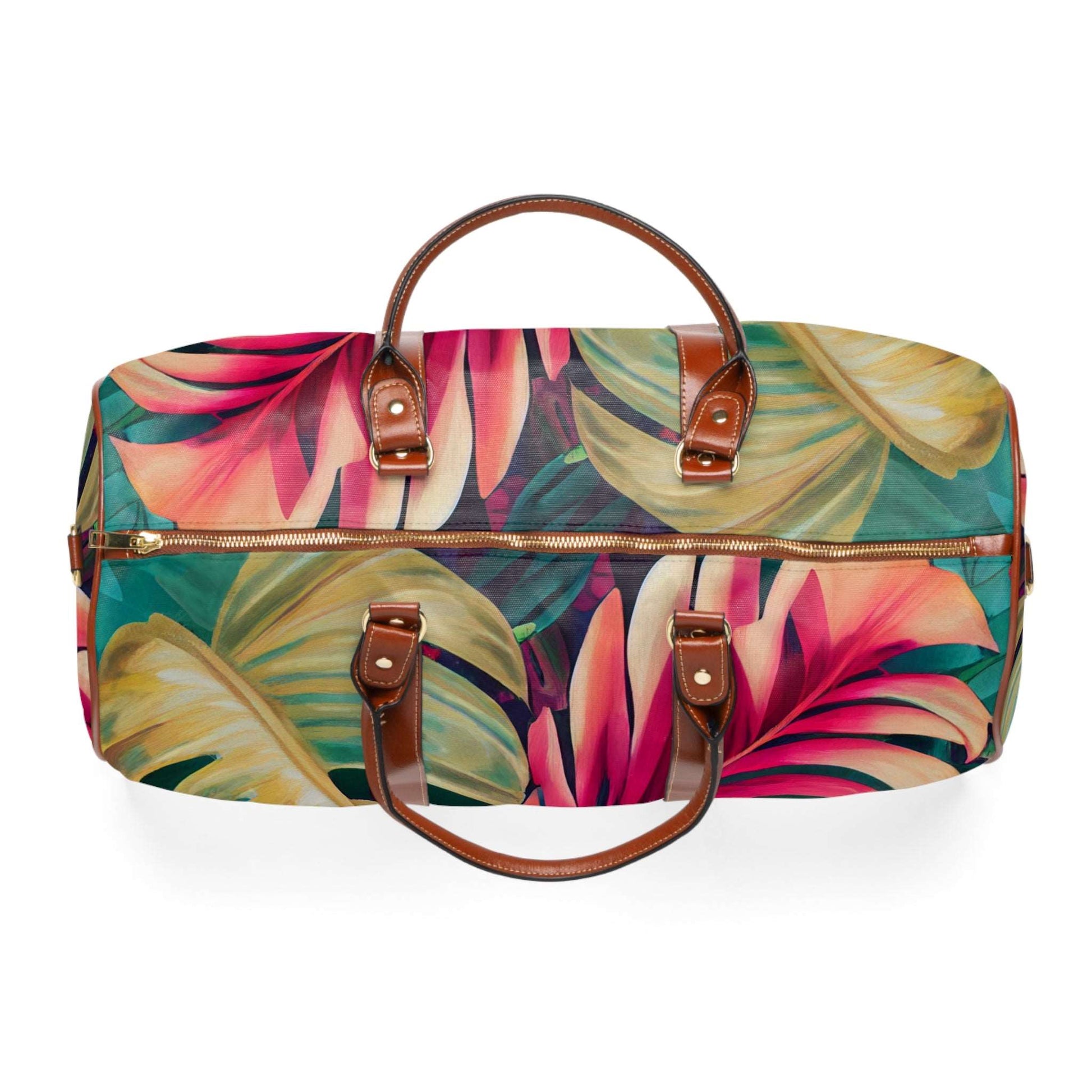 Enchanting Foliage: A Fusion of Realism and Exoticism in Brushwork by Miniaday Designs, LLC. Waterproof Travel Bag