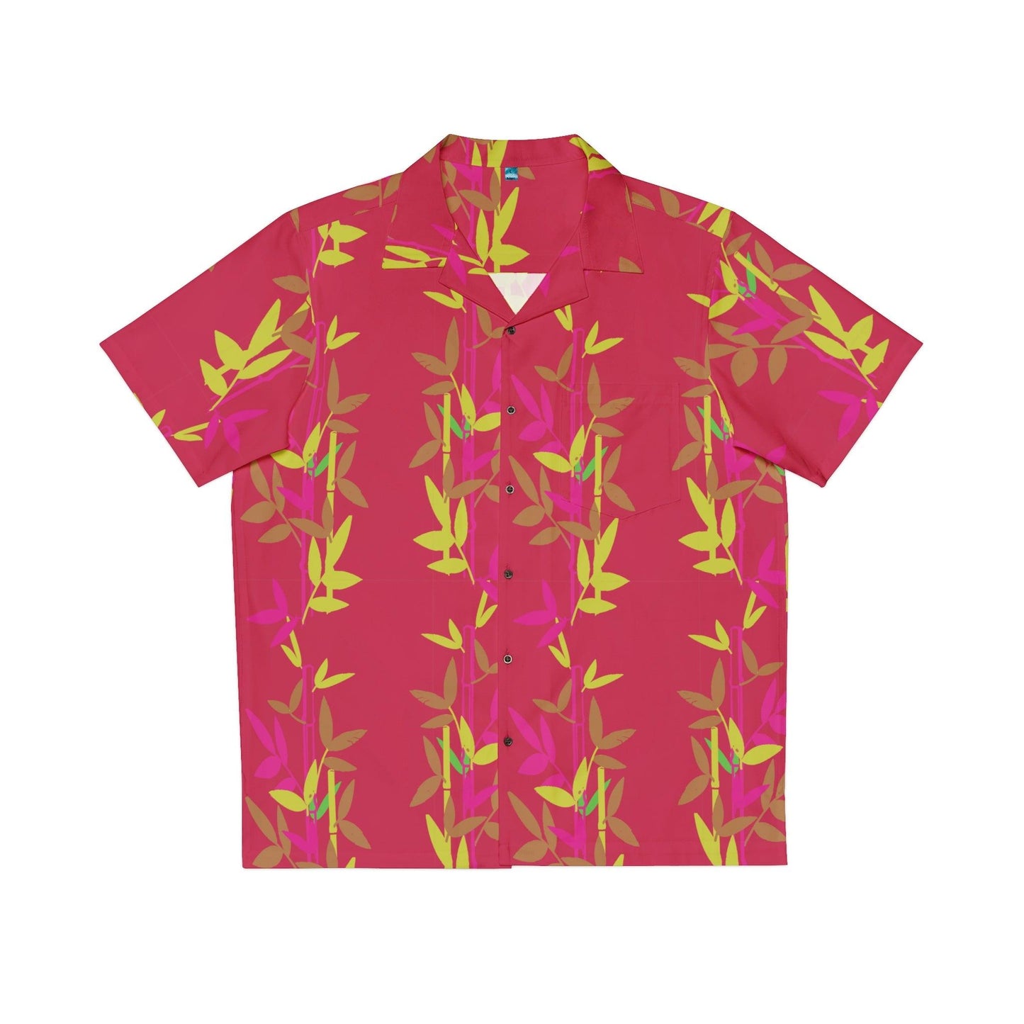 Miniaday Designs Red Bamboo Men's Hawaiian Shirt - Miniaday Designs, LLC.