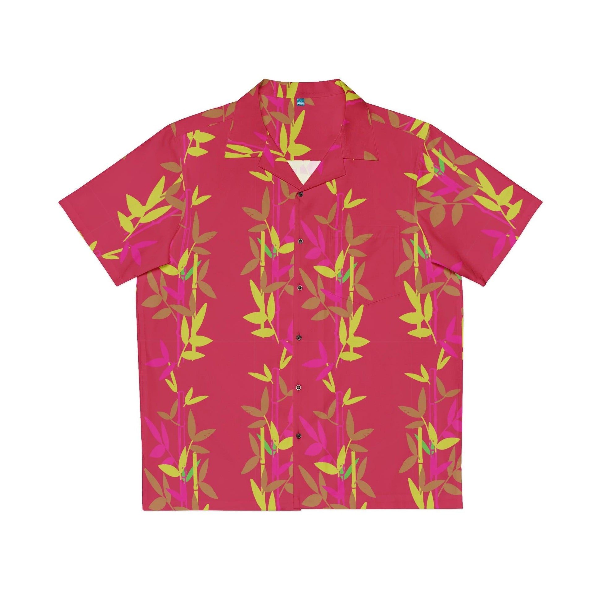 Miniaday Designs Red Bamboo Men's Hawaiian Shirt - Miniaday Designs, LLC.