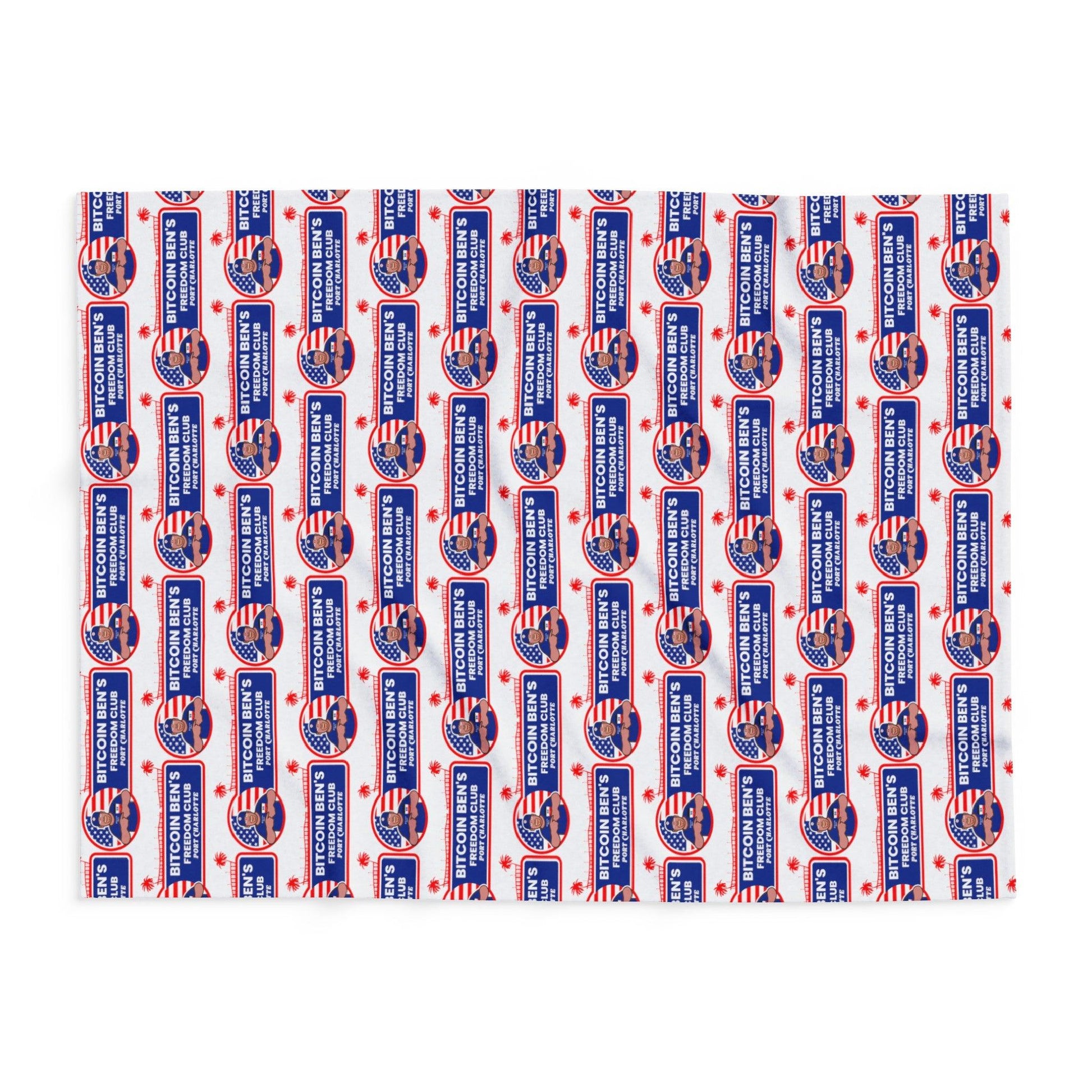 Bitcoin Ben Freedom Club Arctic Fleece Blanket - Miniaday Designs, LLC.