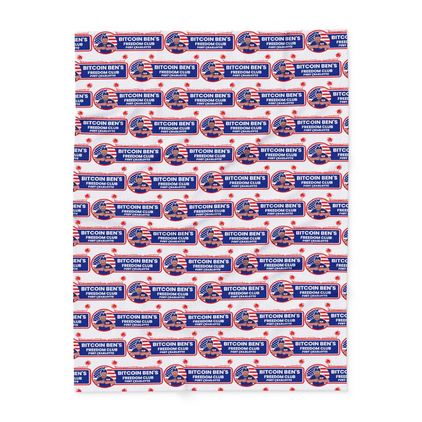 Bitcoin Ben Freedom Club Arctic Fleece Blanket - Miniaday Designs, LLC.